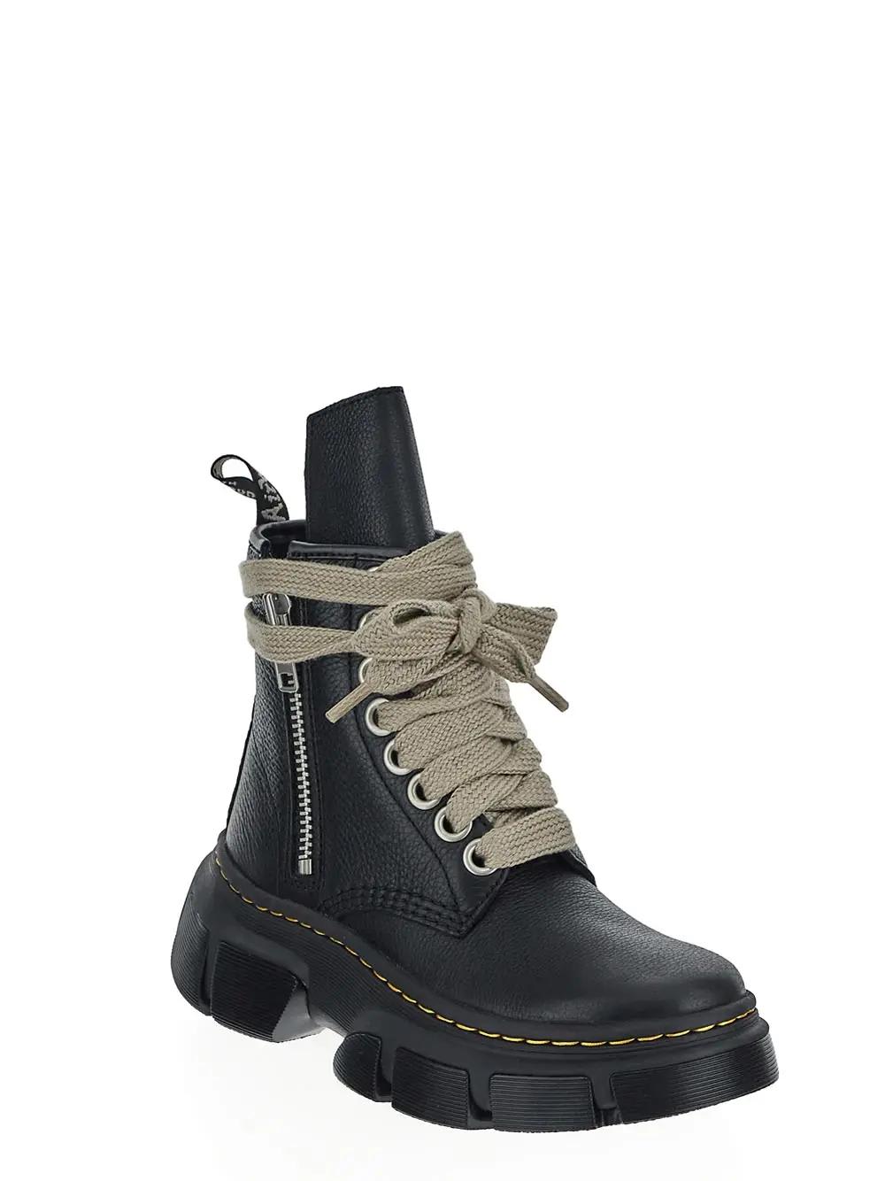 Shop Rick Owens X Dr. Martens Dmxl Jumbo Lace Boots In Black 09
