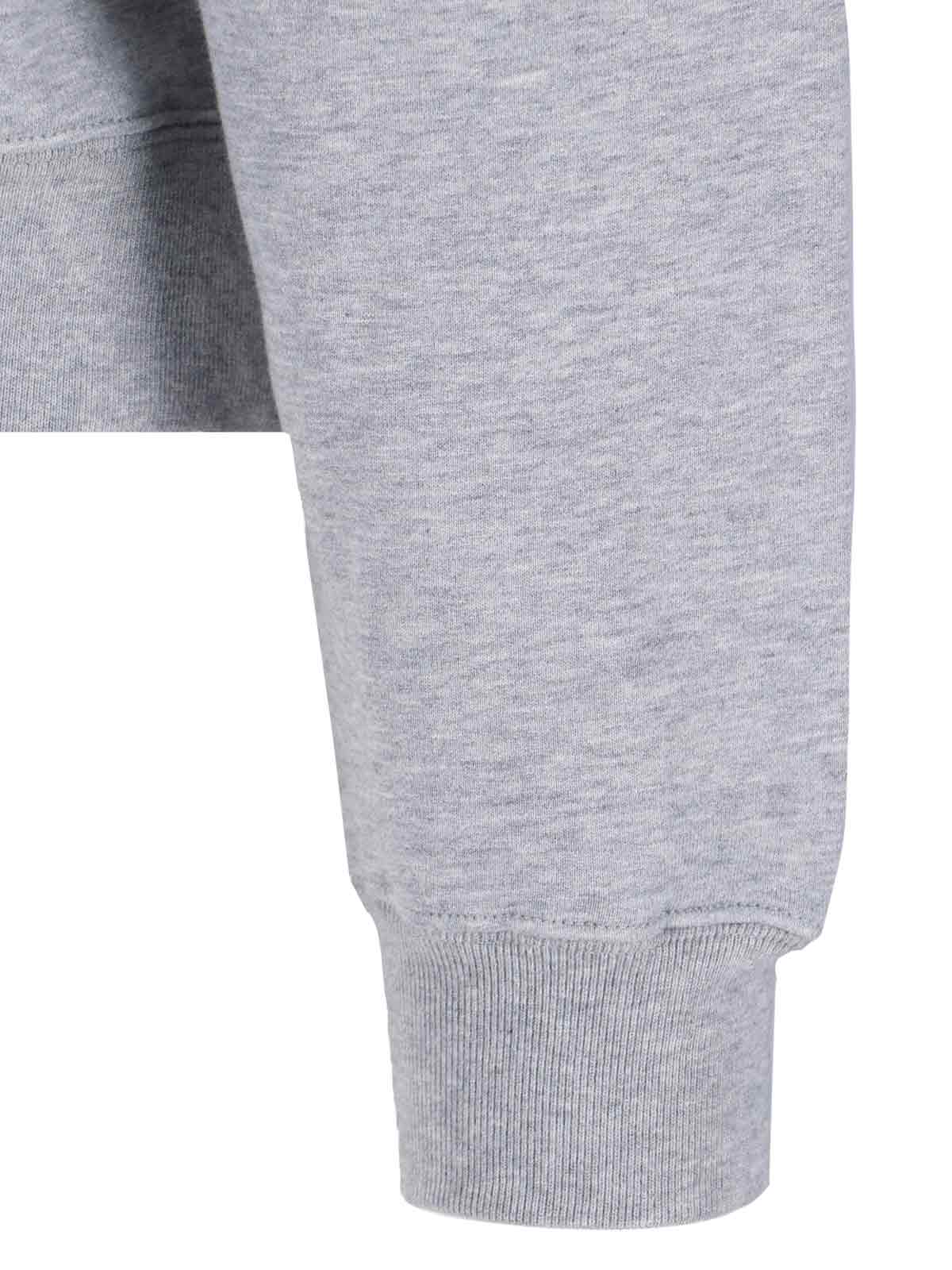 Gucci Crew Neck Long Sleeves Ribbed Cuffs Sweater In Gray
