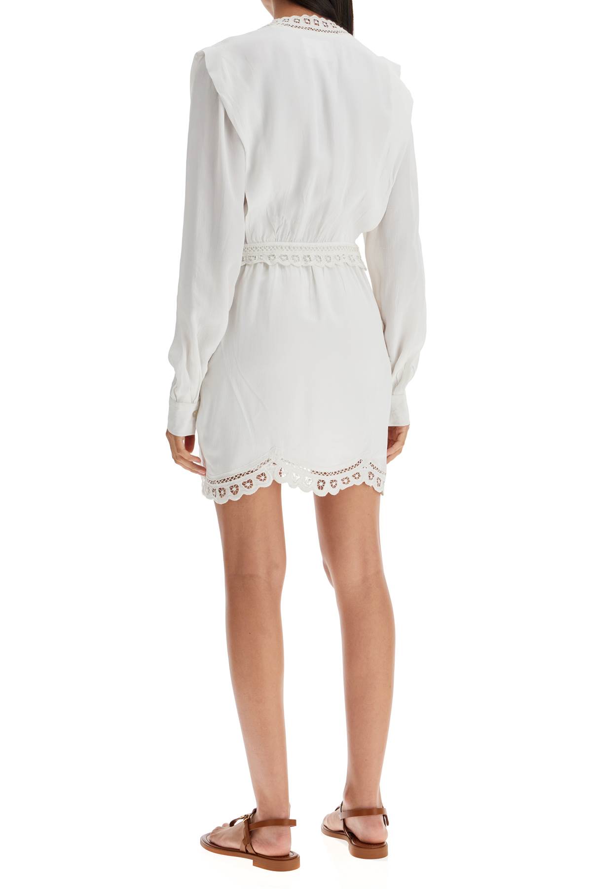 Shop Marant Etoile Mini Dress Felie In White (white)