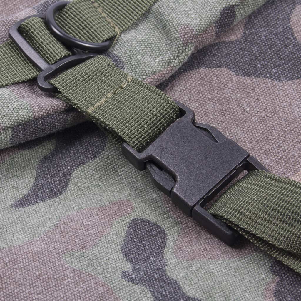 Mc2 Saint Barth Canvas Camouflage Backpack In Green