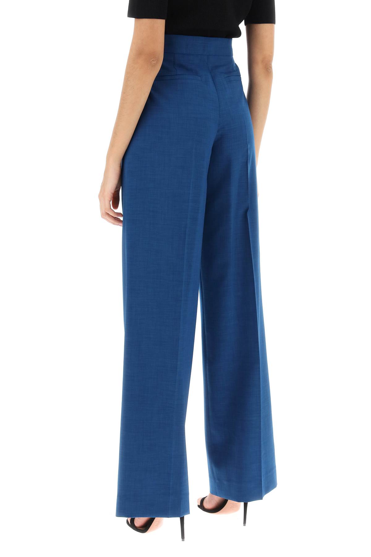 Shop Tory Burch Wide Leg Pants In Ink (blue)