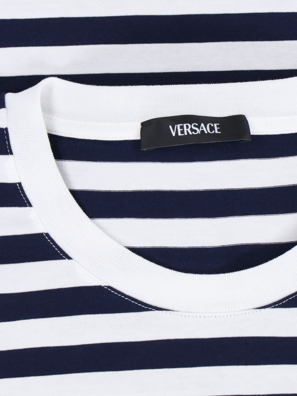 Shop Versace Nautical Stripe T-shirt In White