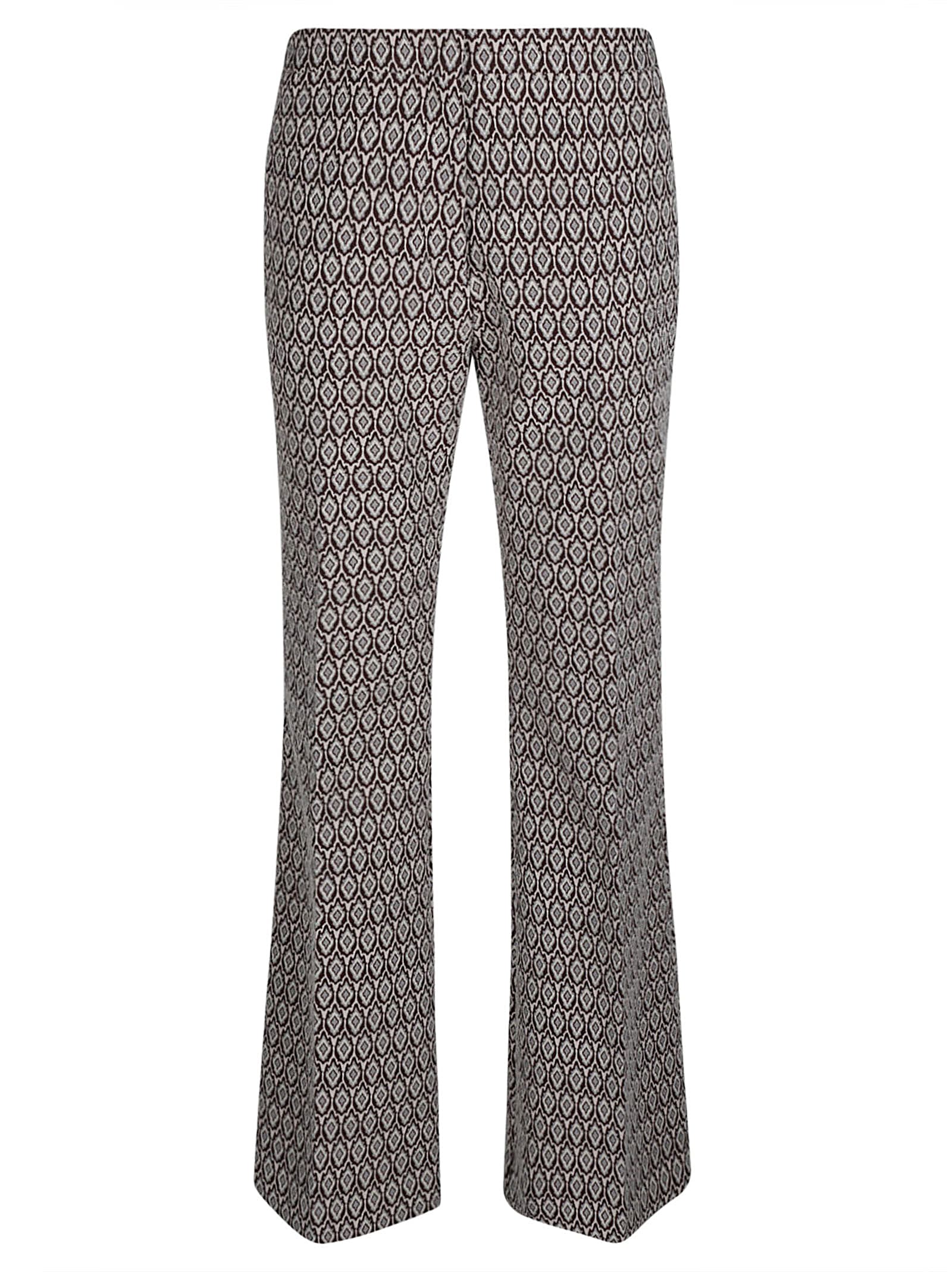 Flared Leg Monogram Trousers