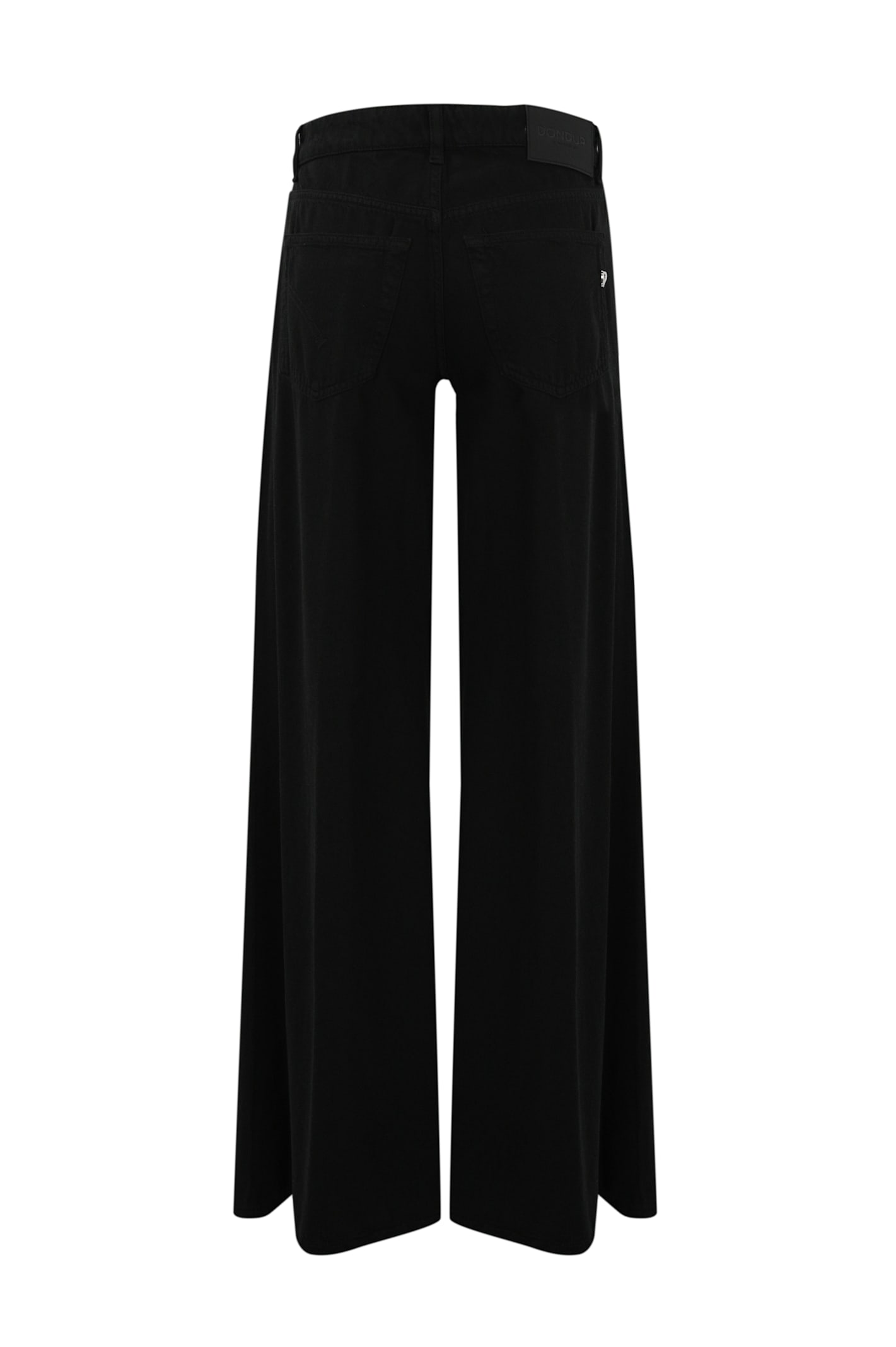 Dondup Marlen Wide Leg Jeans In Bull Cotton And Lyocell