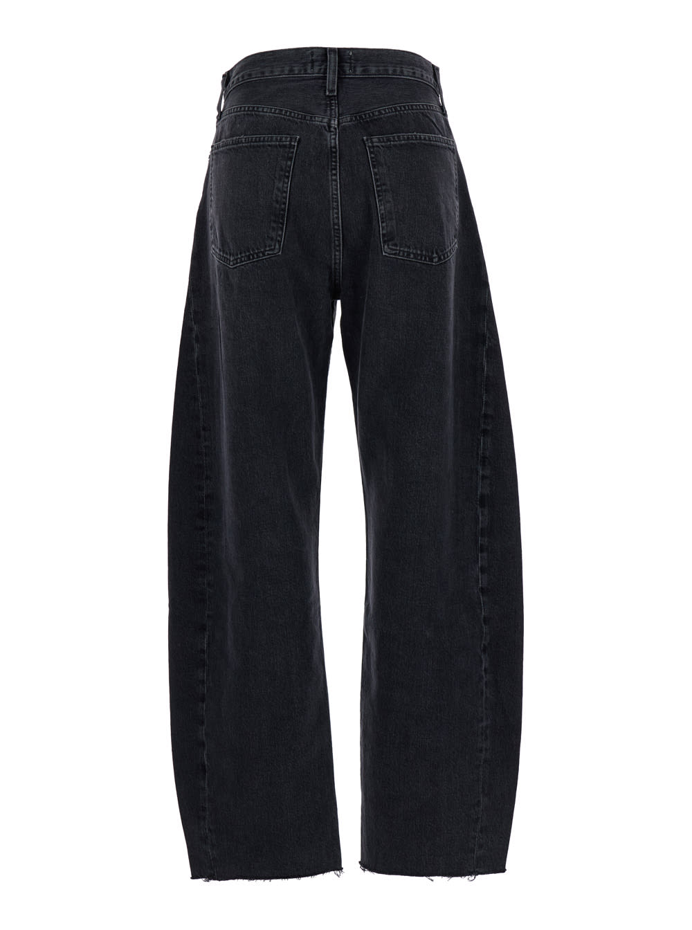 Shop Agolde Luna Black Five-pocket Jeans In Denim Woman