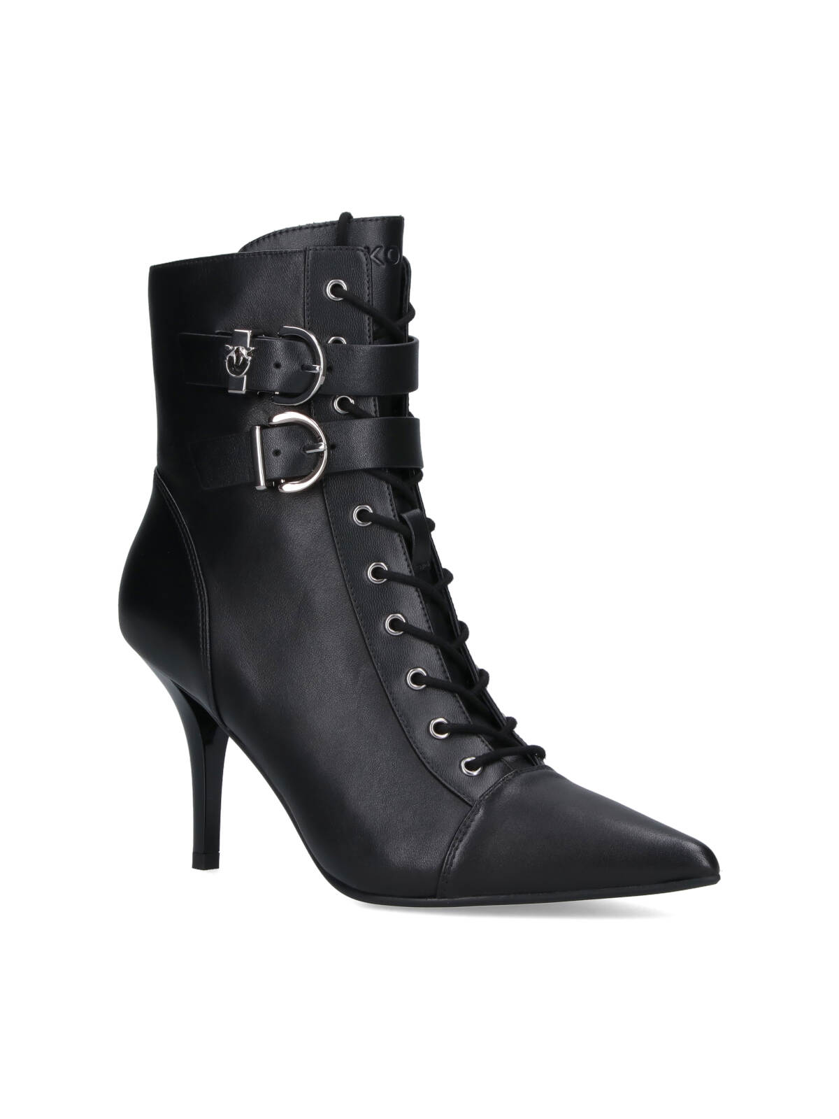 Pinko Pointed Toe Ankle Boots With High Stiletto Heel In Black