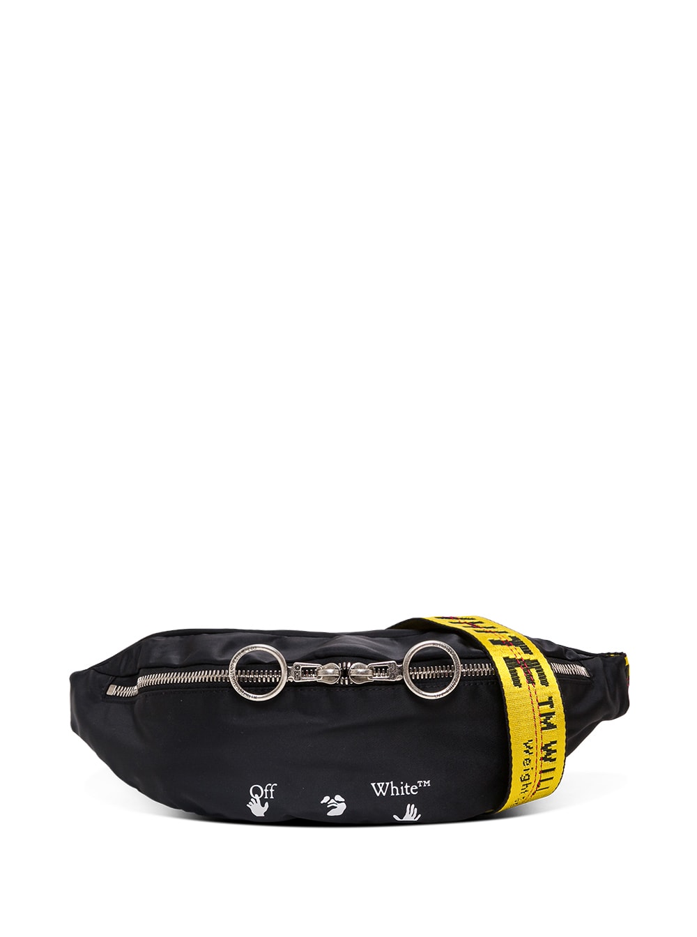 Off-White Black Nylon Belt Bag With Logo Print