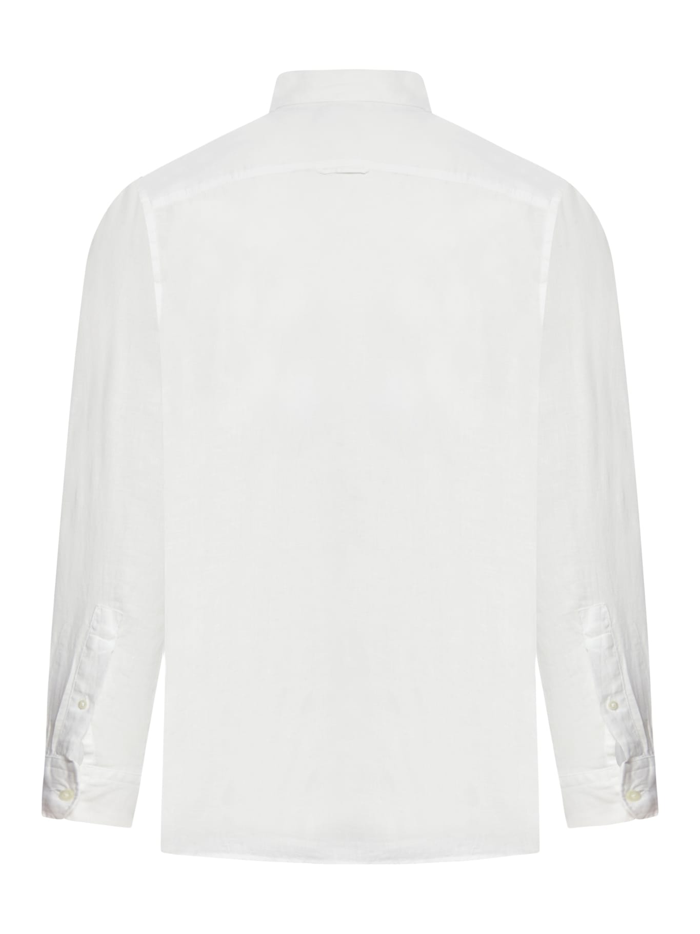 Shop Woolrich Linen Shirt In Bright White