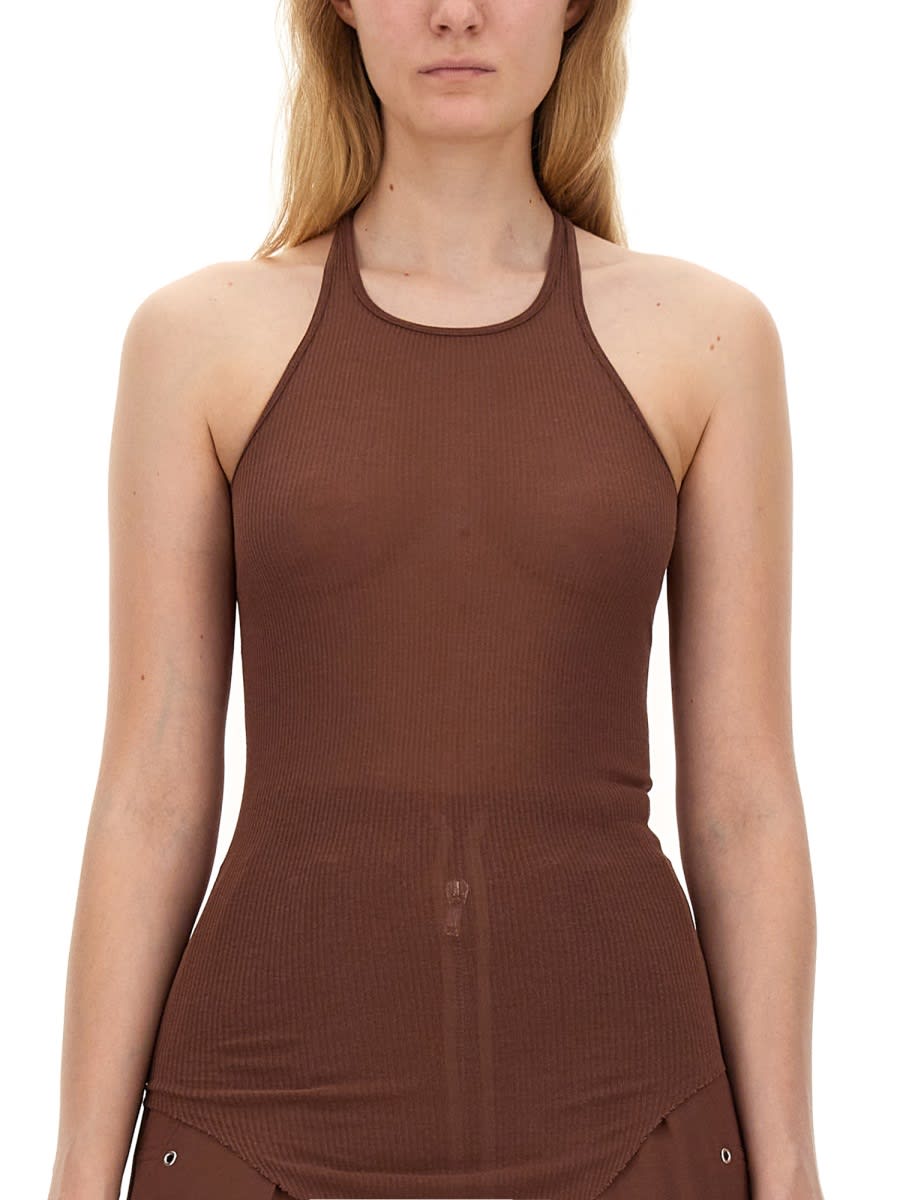 Shop Rick Owens Tank Top In Brown