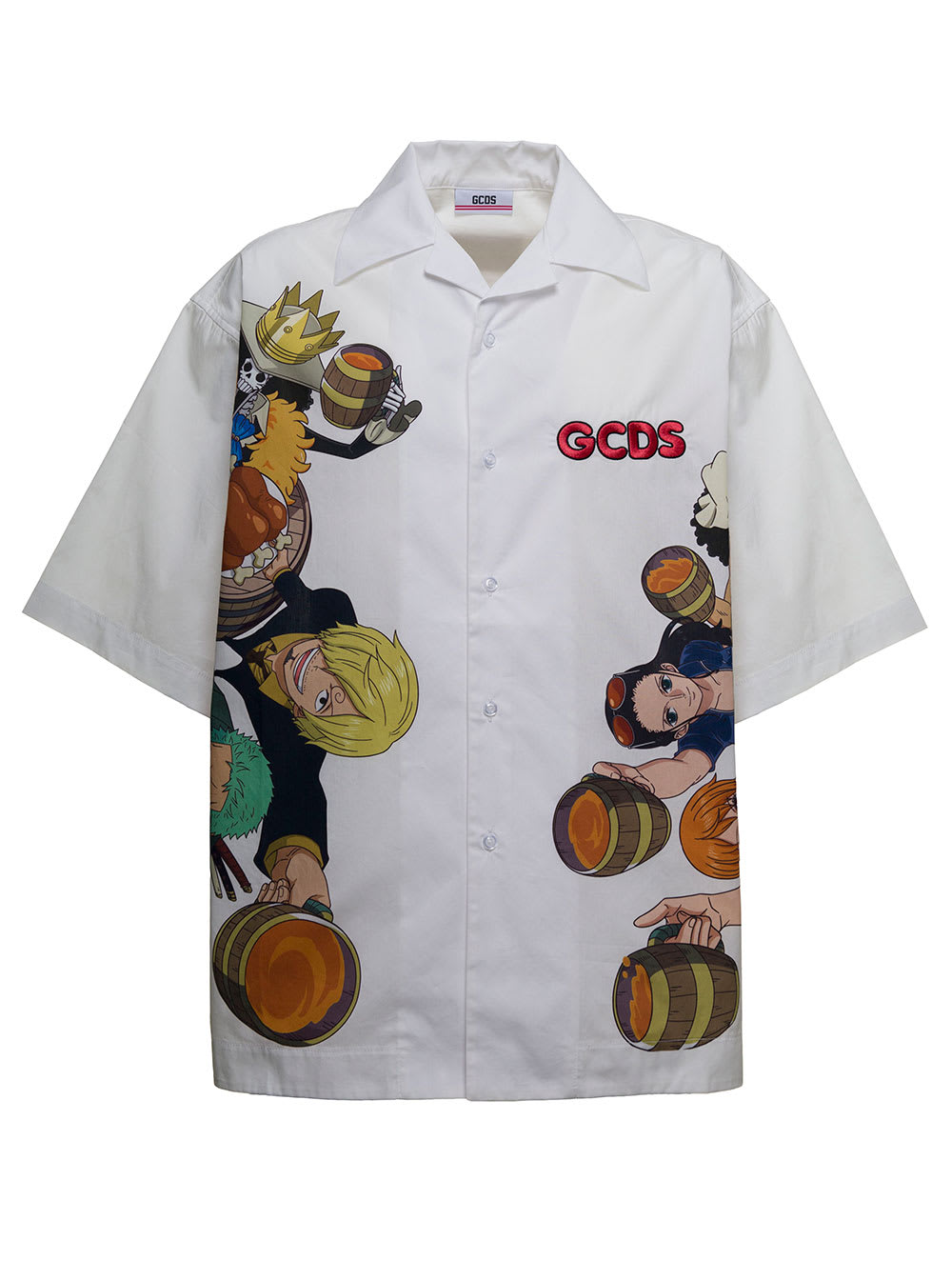 GCDS One Piece Straw White Cotton Shirt