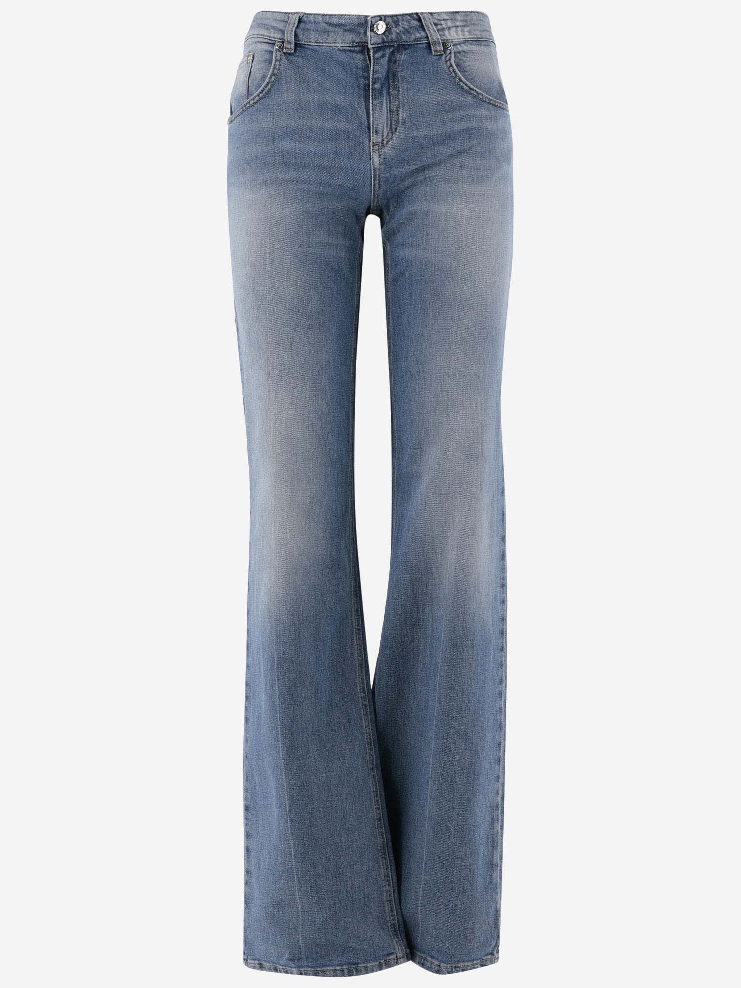 Blumarine Flared Jeans In Stretch Cotton Denim