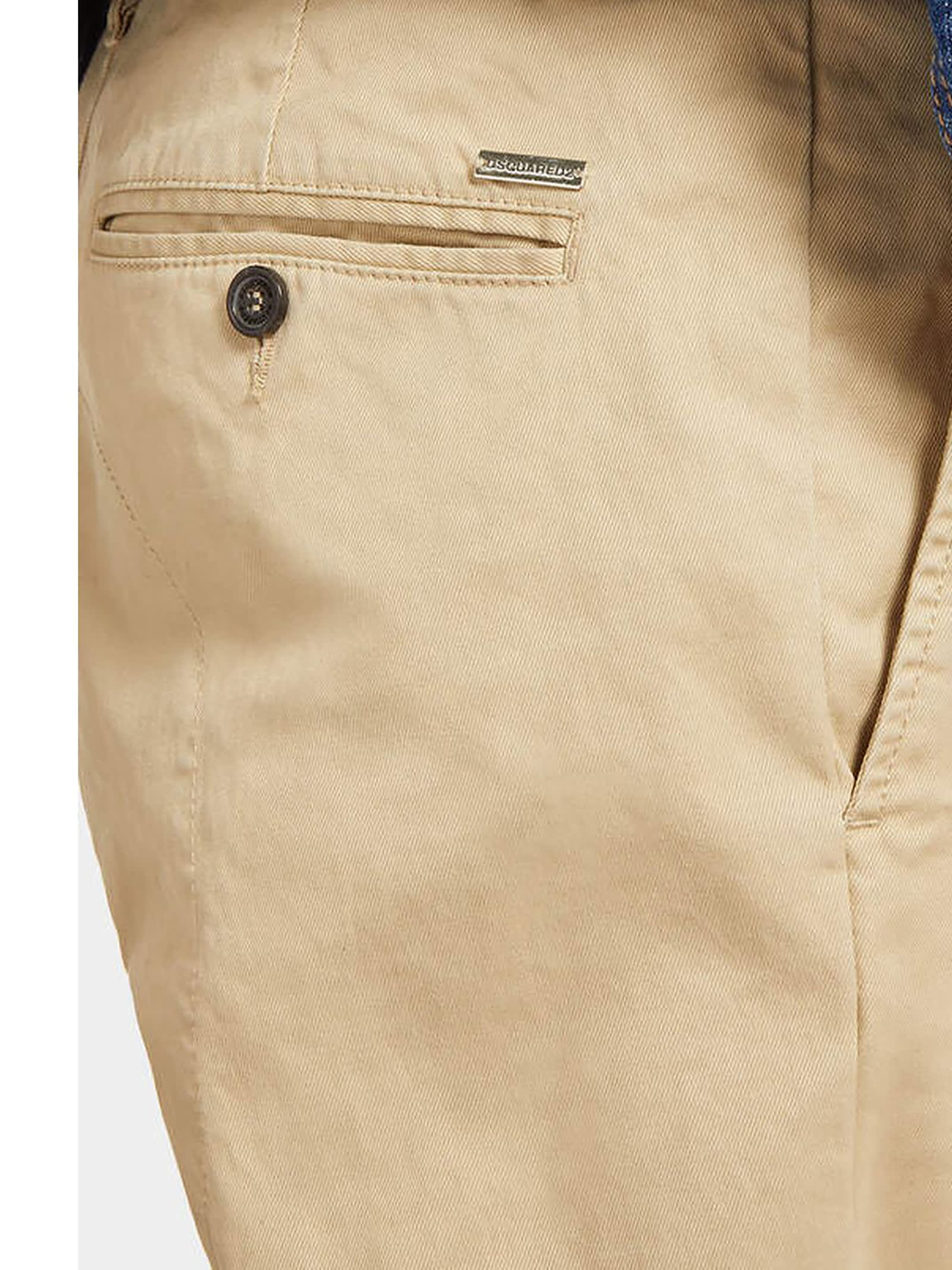 Shop Dsquared2 Trousers Beige