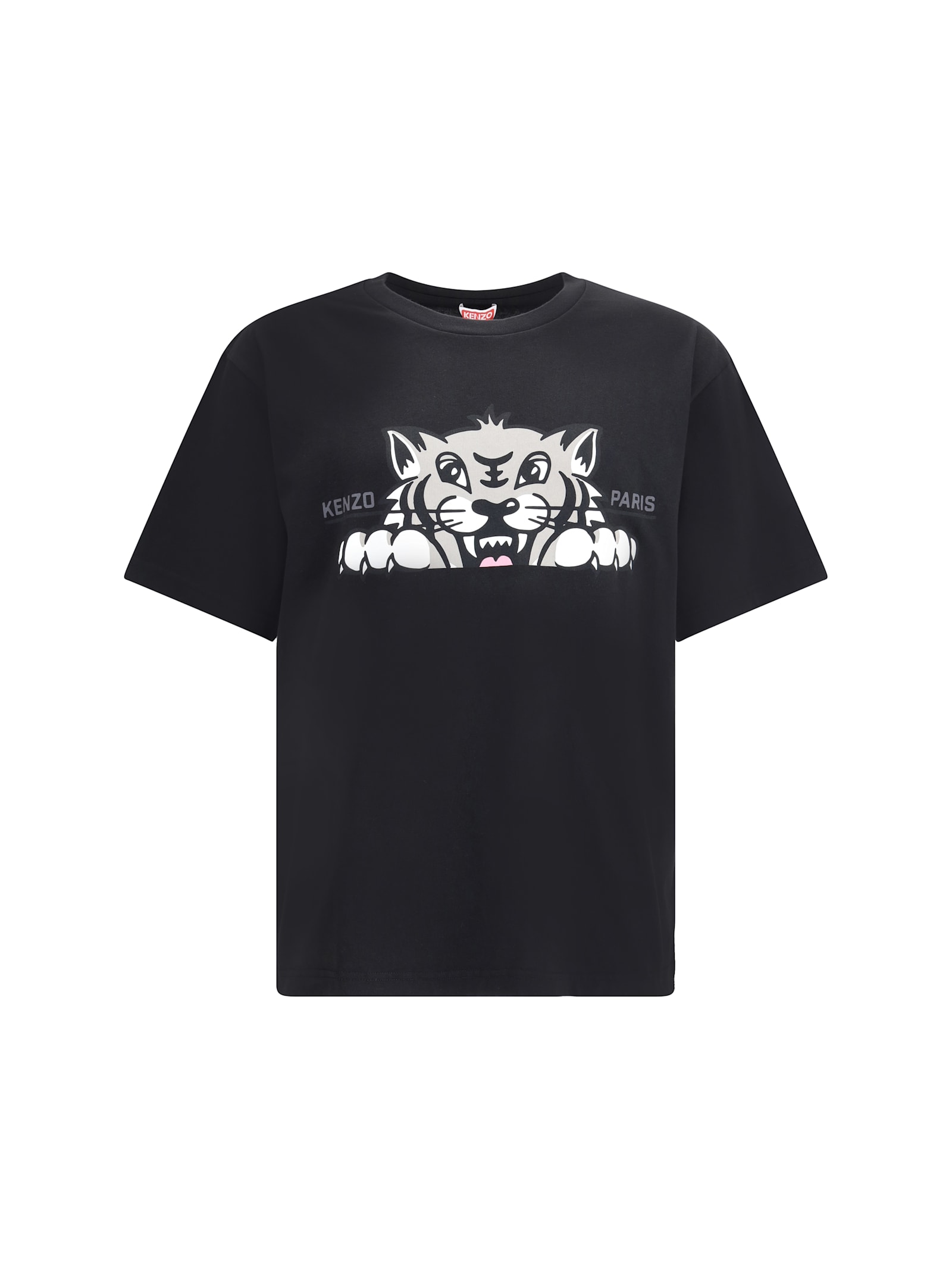 Kenzo Gots Happy Tiger T-shirt In Black