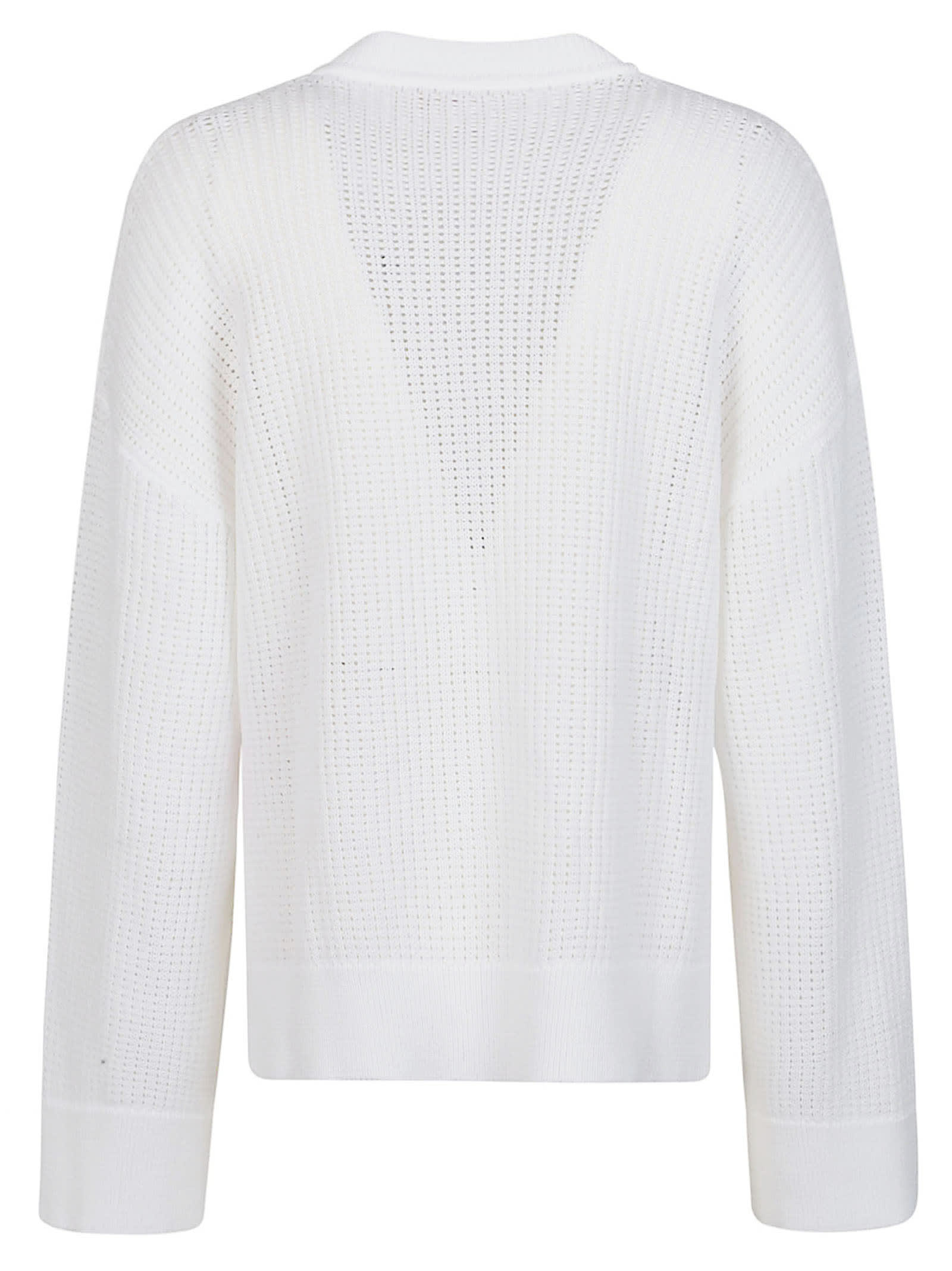 Shop Marni Round Neck Sweater In Lily White