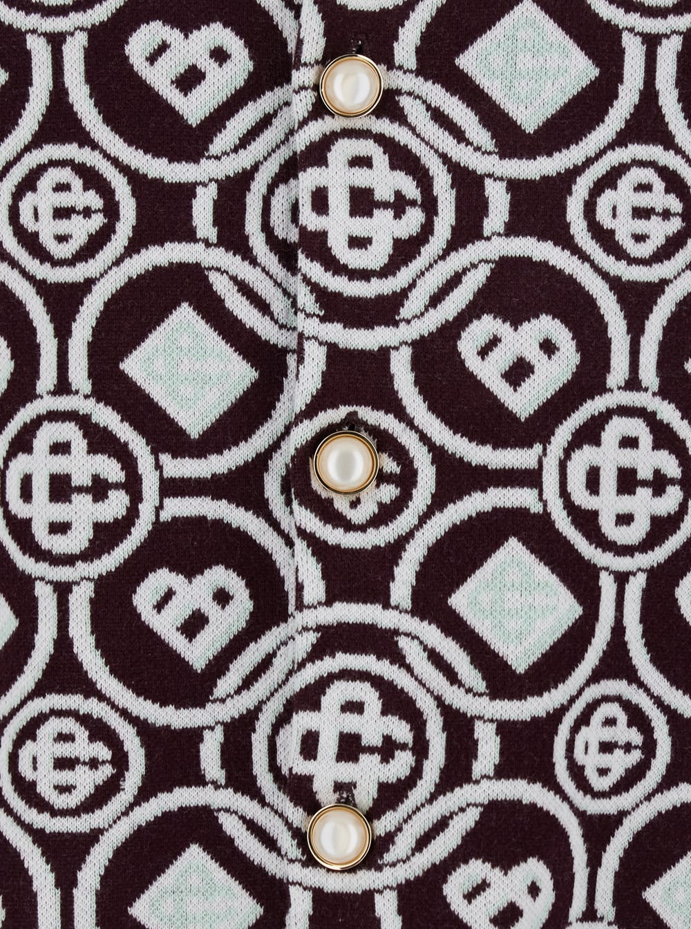 Casablanca Men Bordeaux Shirt With Classic Collar And All-over Monogram In Cotton Man In Black