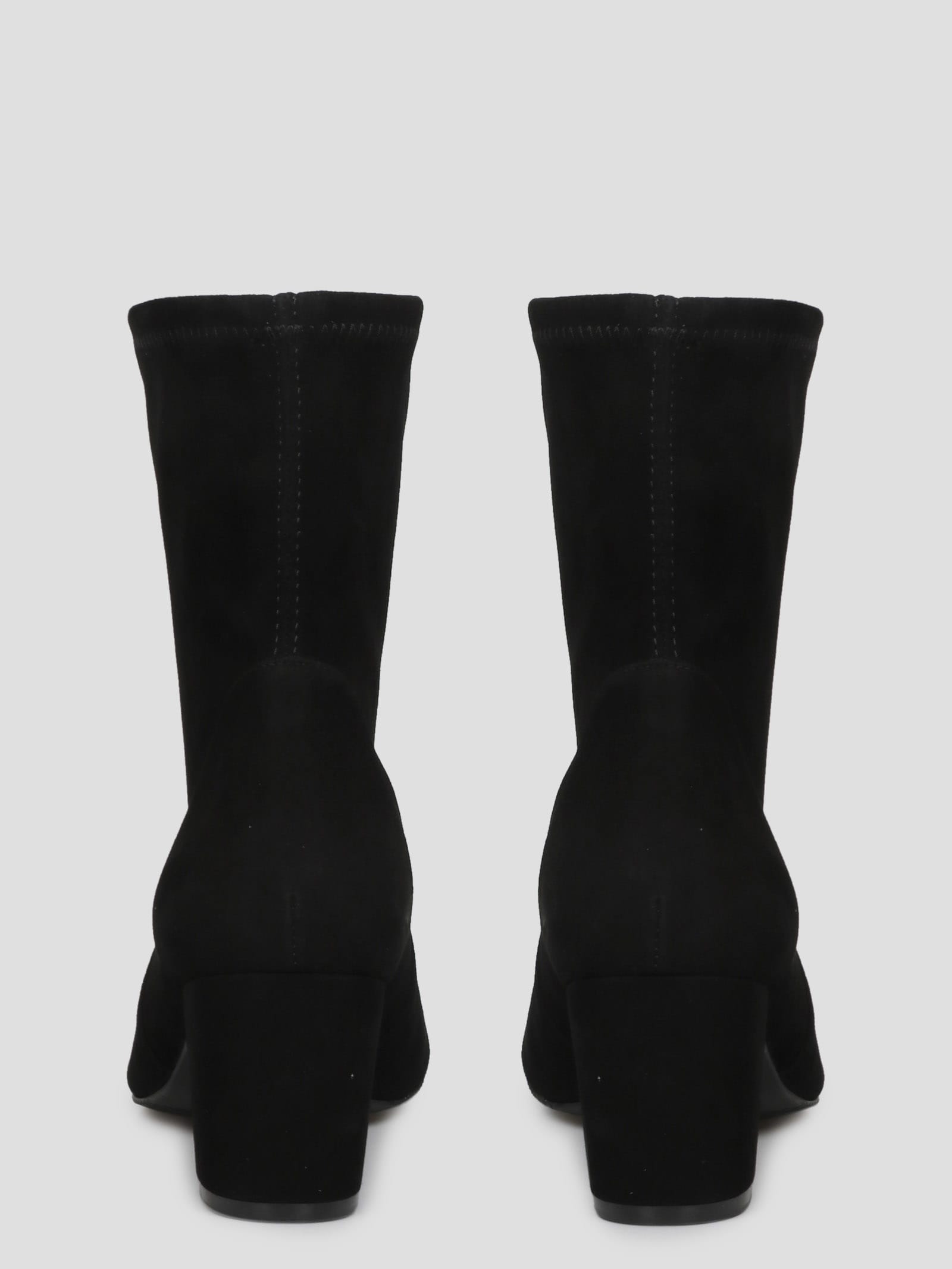 Stuart Weitzman Yuliana 60 Suede Leather Ankle Boot In Black