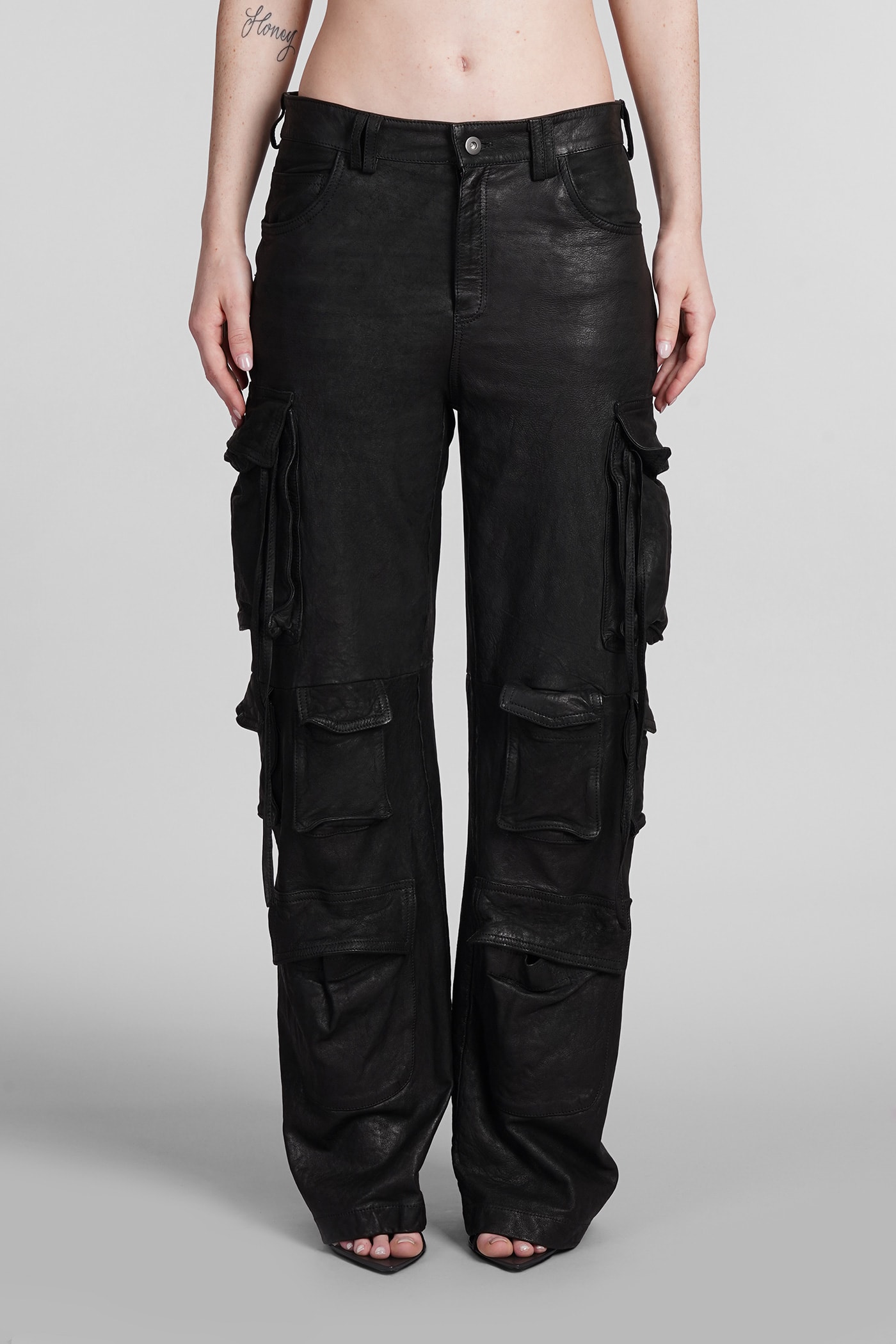 Shop Salvatore Santoro Pants In Black Leather