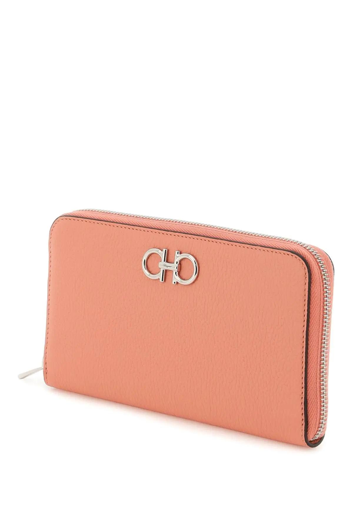 Ferragamo Gancini Continental Wallet In Red