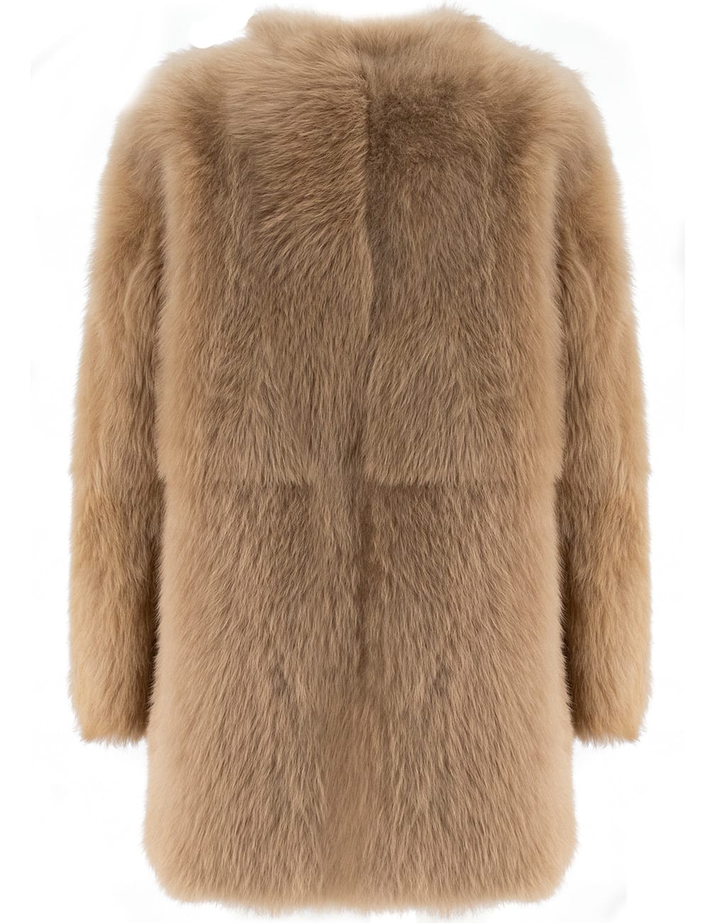 Shop Fabiana Filippi Sheepskin Coat In Cammello