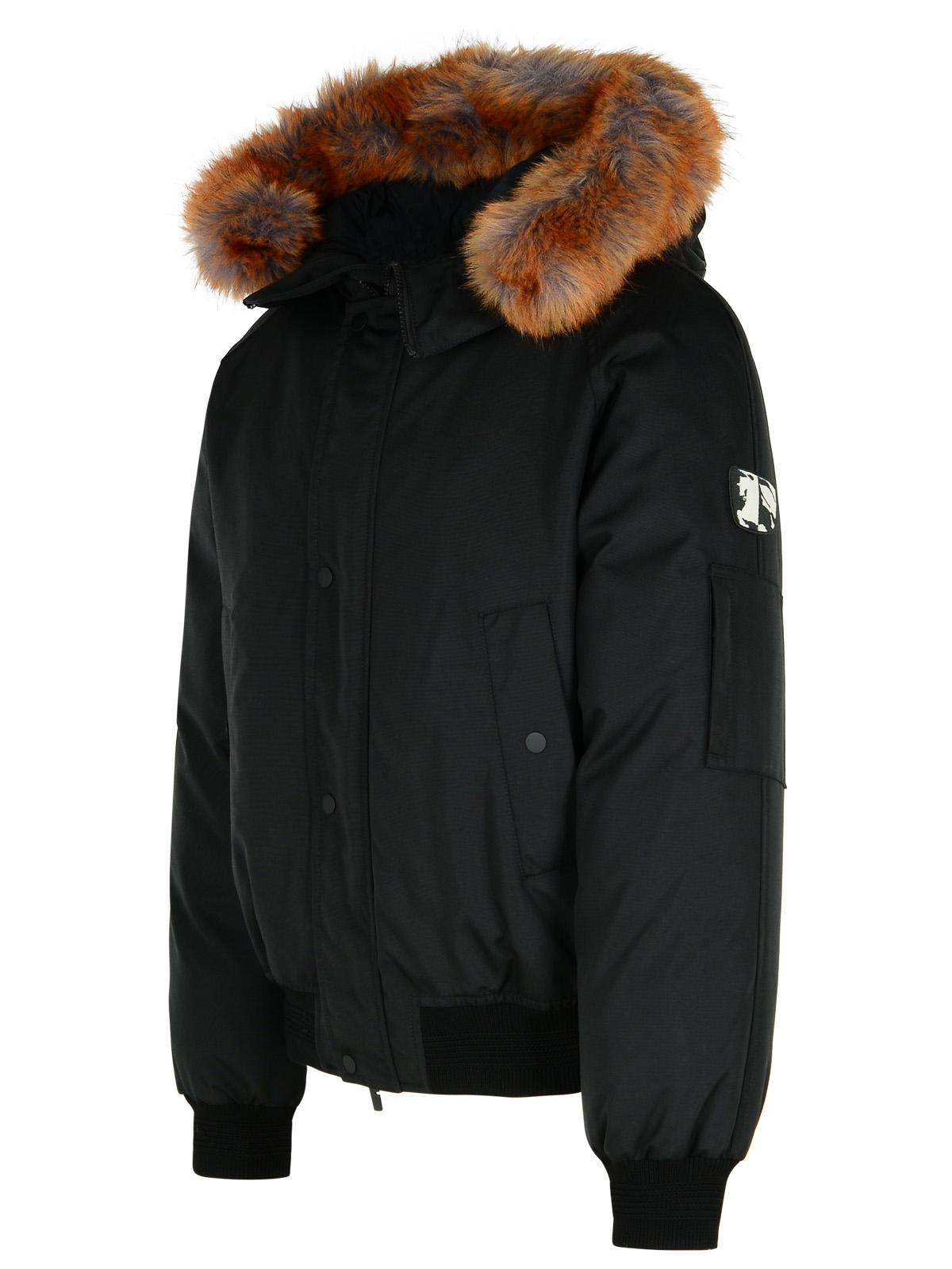 Burberry Ekd Motif Hooded Padded Jacket In Black