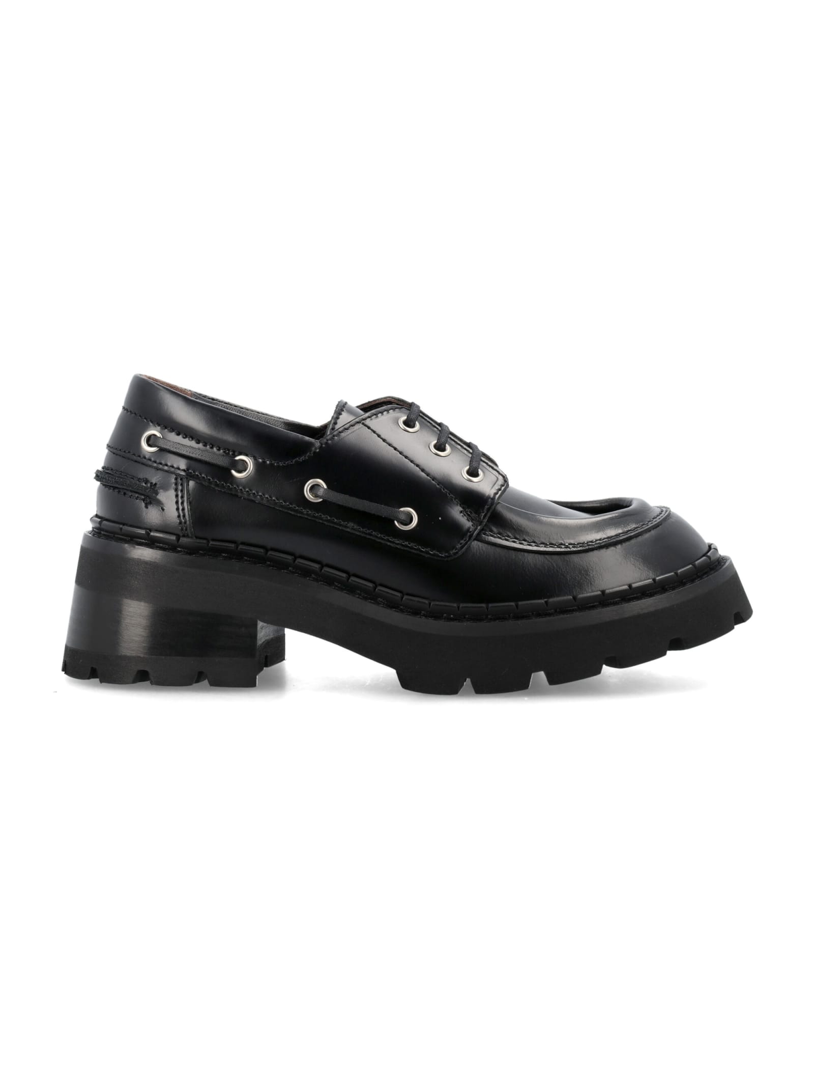 BY FAR Stanley Semi-patent Leather Loafers