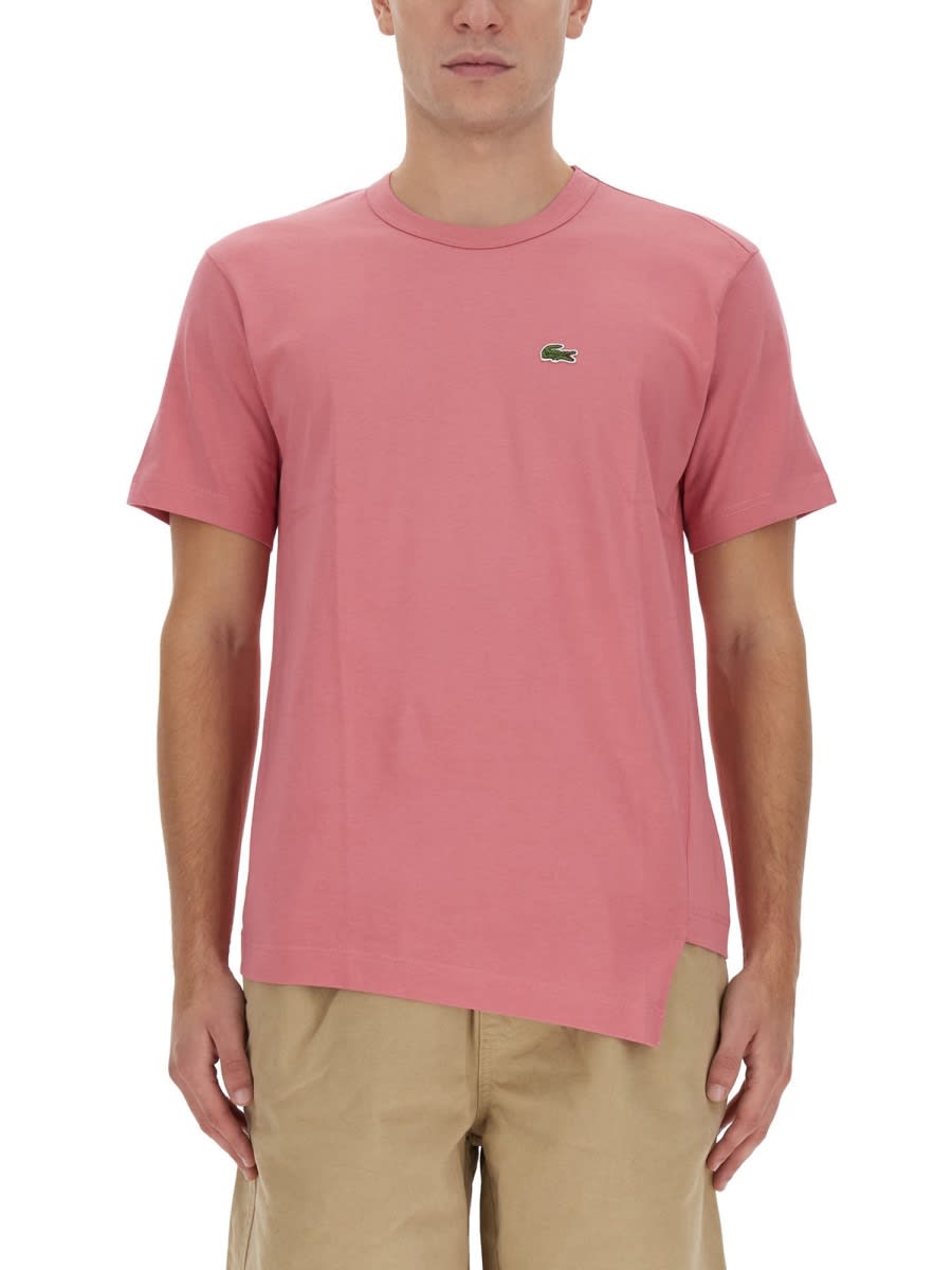 Shop Comme Des Garçons Shirt Comme Des Garcons Shirt X Lacoste T-shirt In Pink