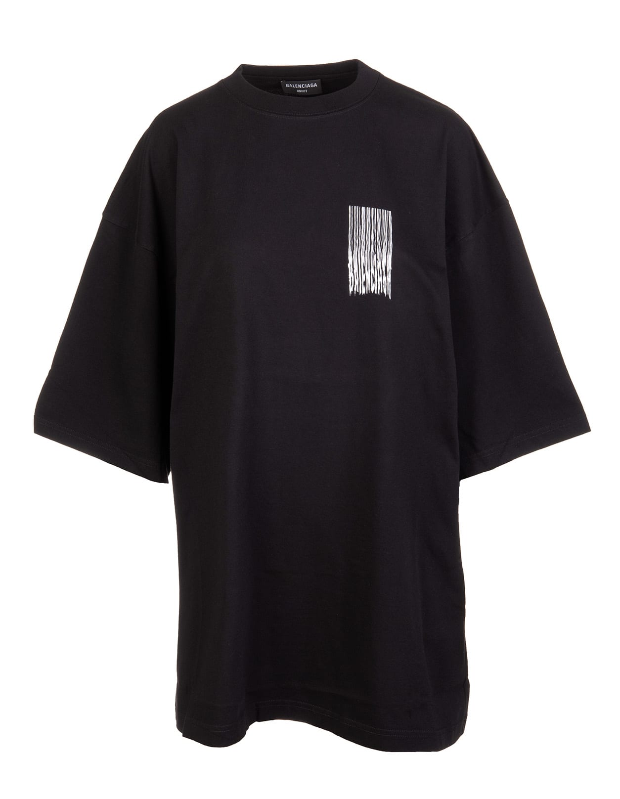 Balenciaga Man Black Wide Line Barcode T-shirt