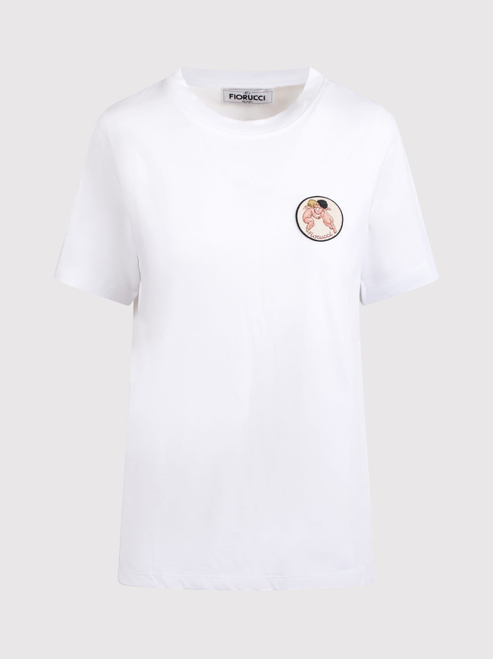 Shop Fiorucci White T-shirt With An Angel Patch