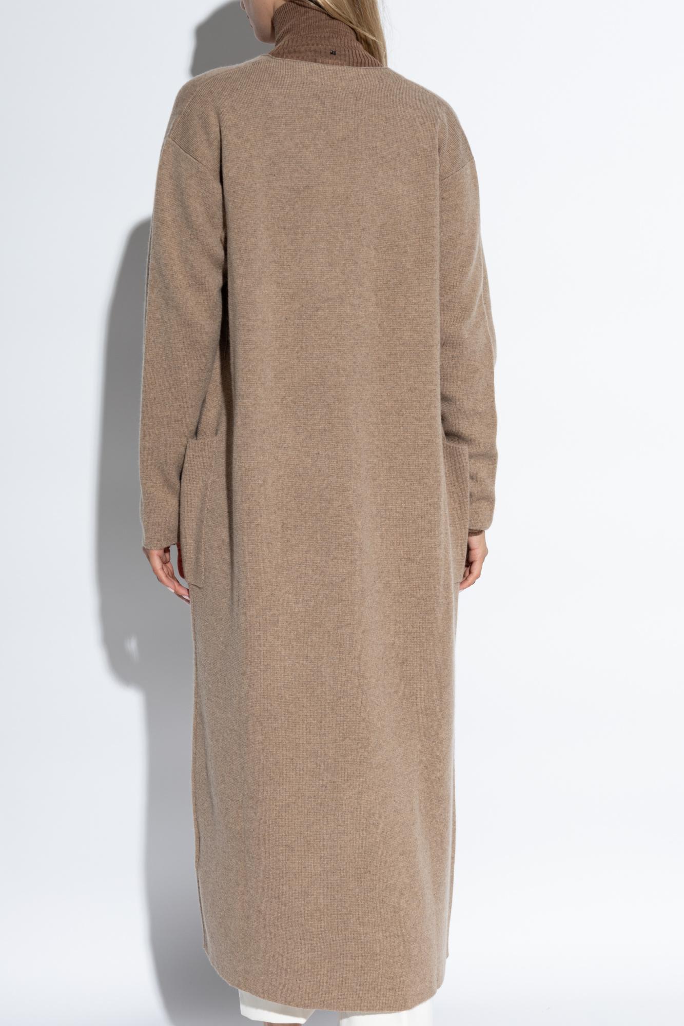 Shop Max Mara Long Cardigan Gestro In Brown