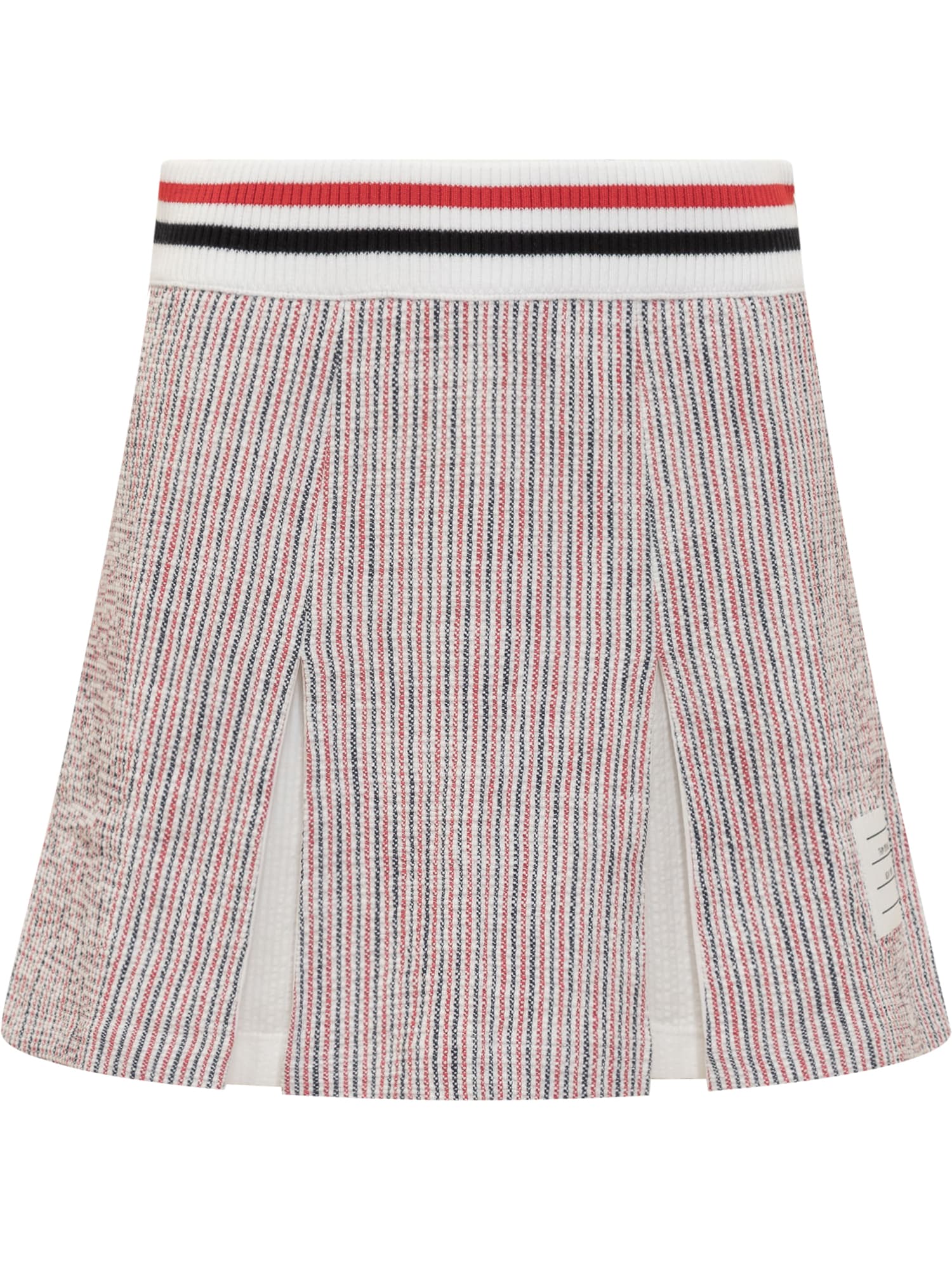 Shop Thom Browne Mini Skirt In Rwbwht