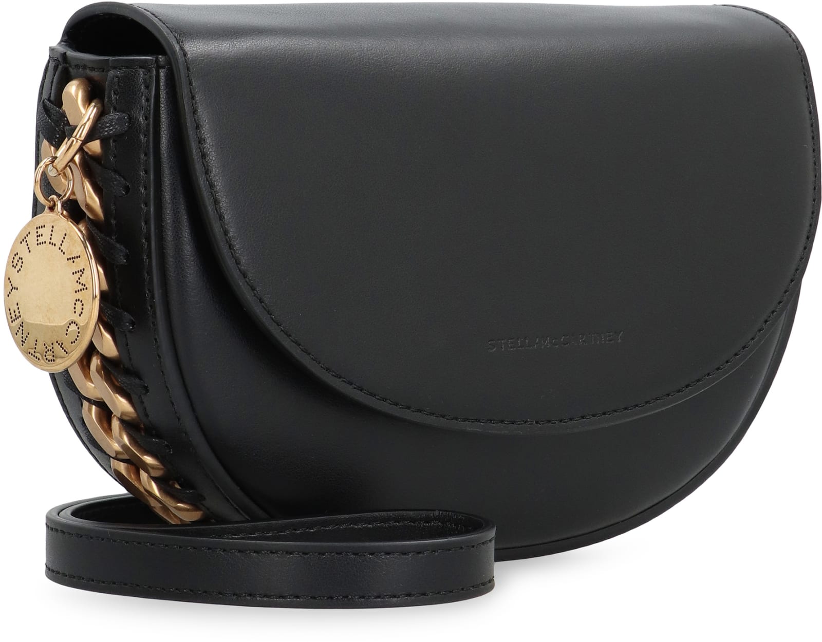 Shop Stella Mccartney Vegan Leather Shoulder Bag In Black