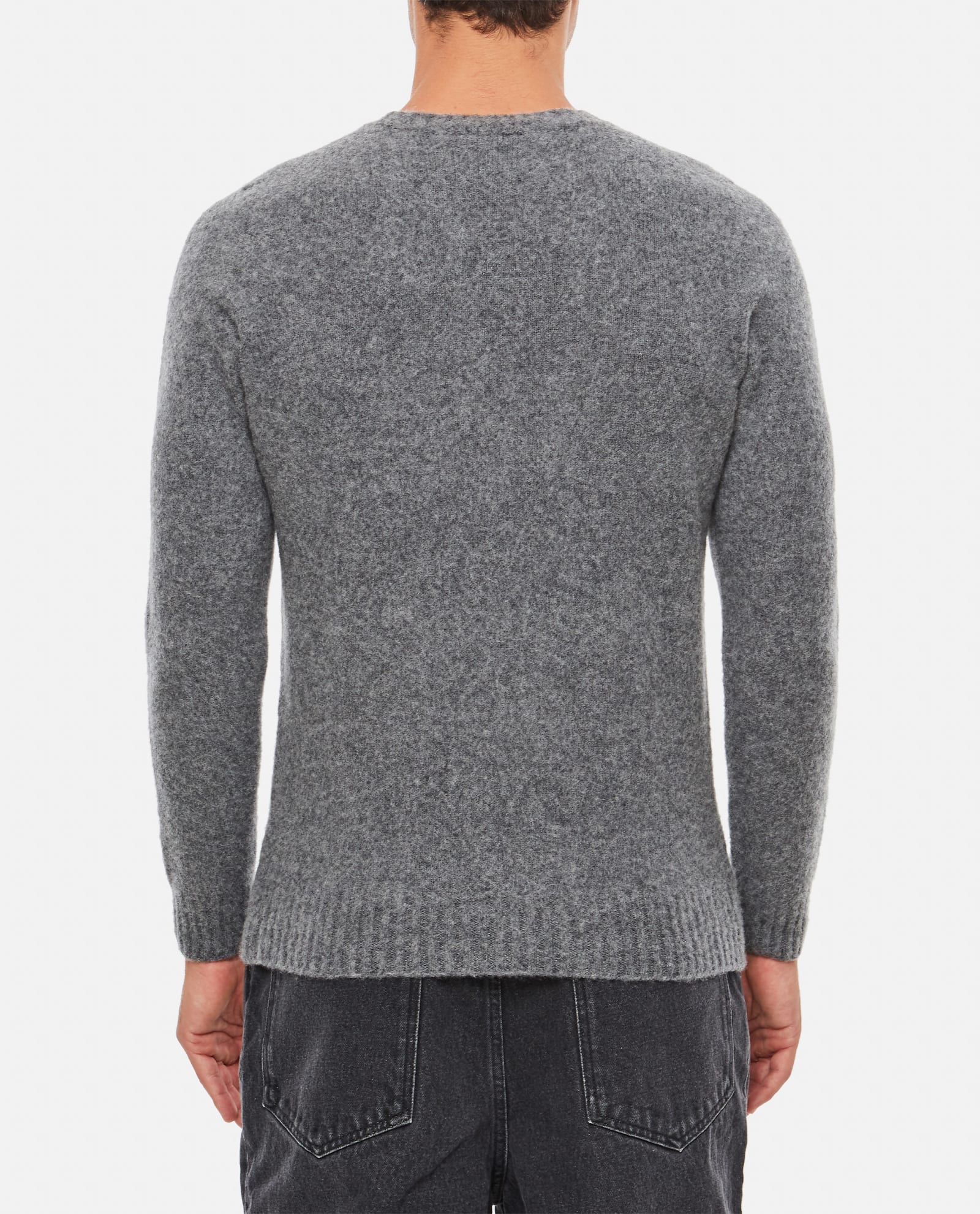 Shop Drumohr Crewneck Wool Sweater In Grey