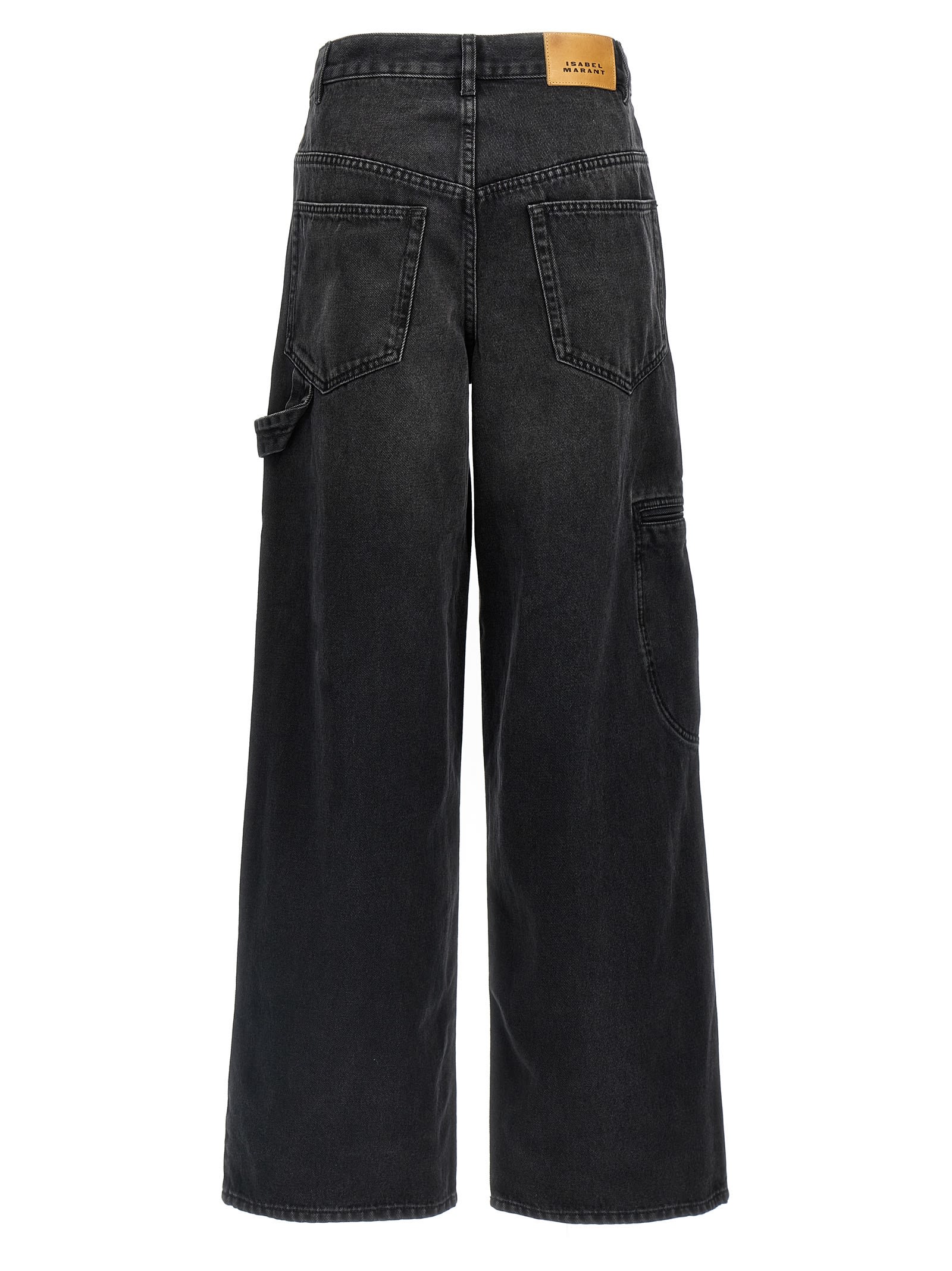 Shop Marant Etoile Solene Jeans In Faded Black