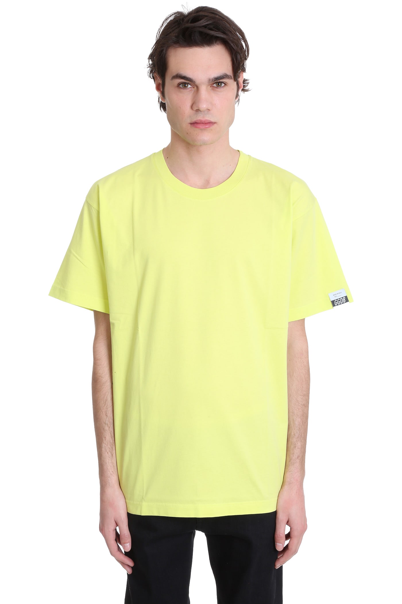 Golden Goose Artu T-shirt In Yellow Cotton