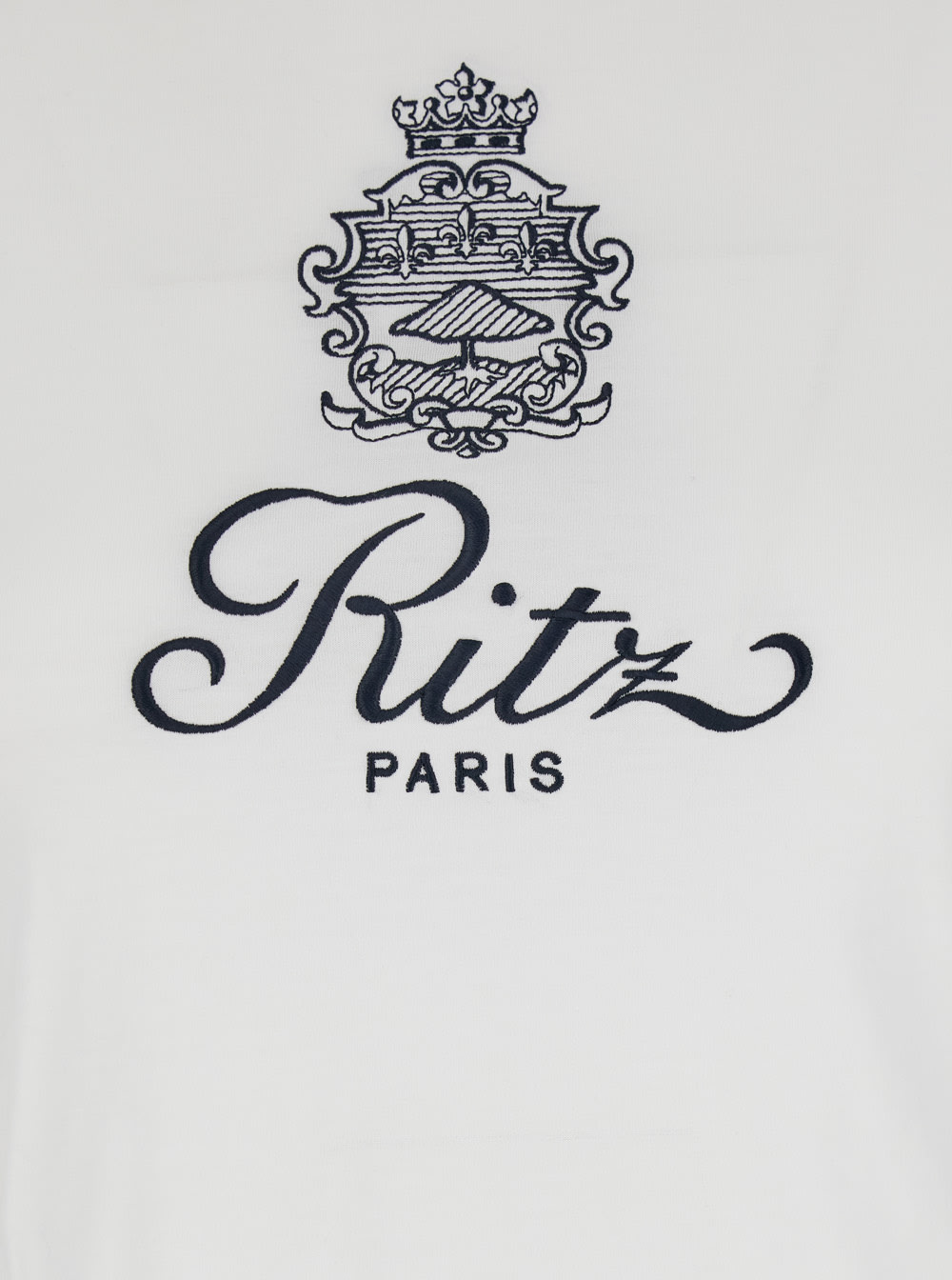 Frame White T-shirt With Ritz Paris Logo On The Front In Cotton Woman In White