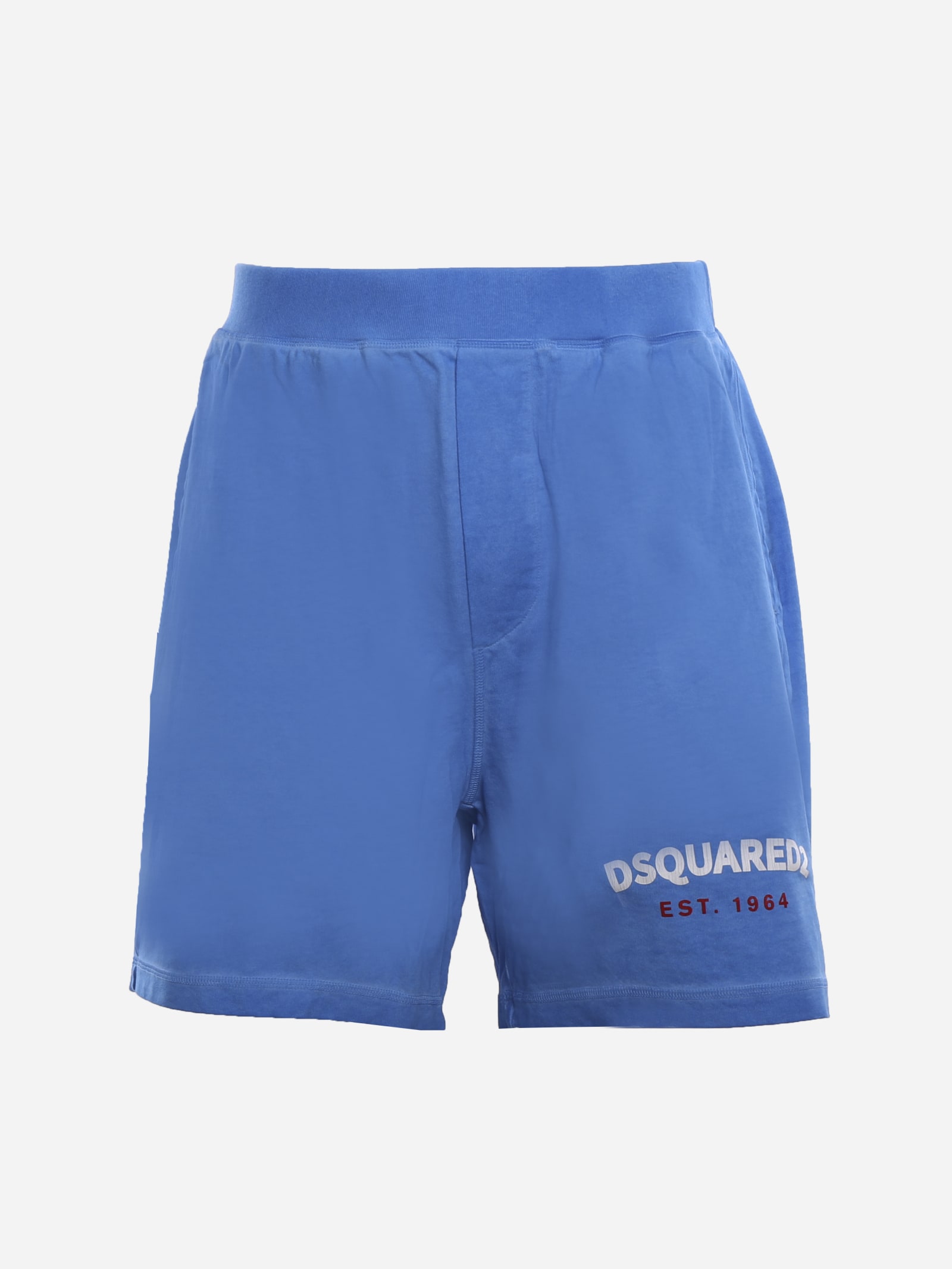 DSQUARED2 COTTON SHORTS WITH LOGO PRINT,S71MU0622 S23851483