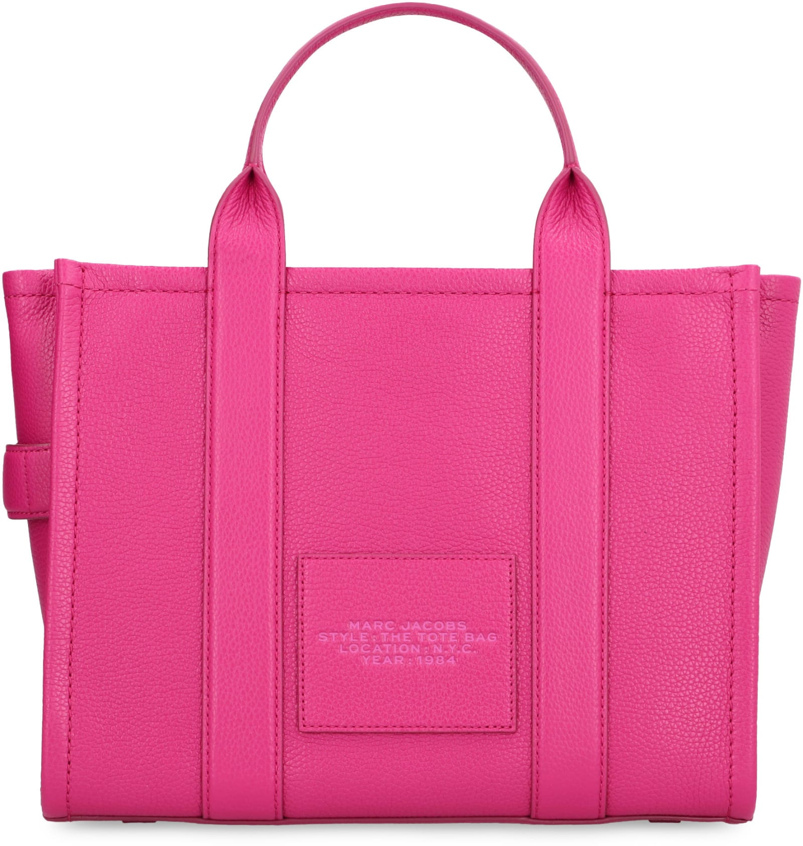 Shop Marc Jacobs The Tote Bag Leather Bag In Lipstick Pink