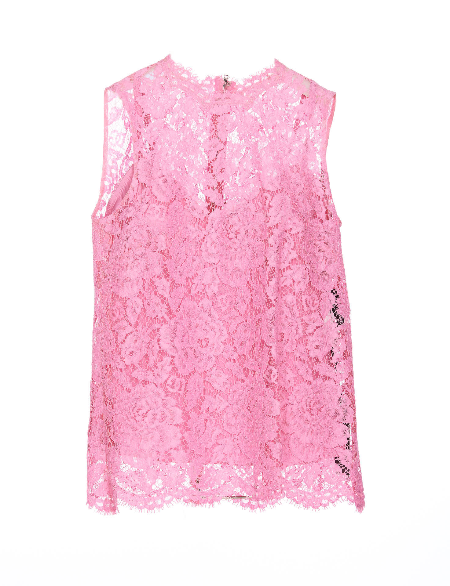 Shop Dolce & Gabbana Cordonetto Lace Top In Pink