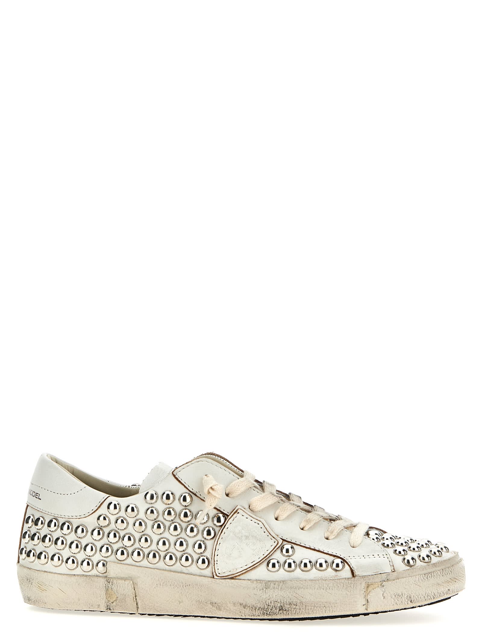 Shop Philippe Model Prsx Low Man Sneakers In White