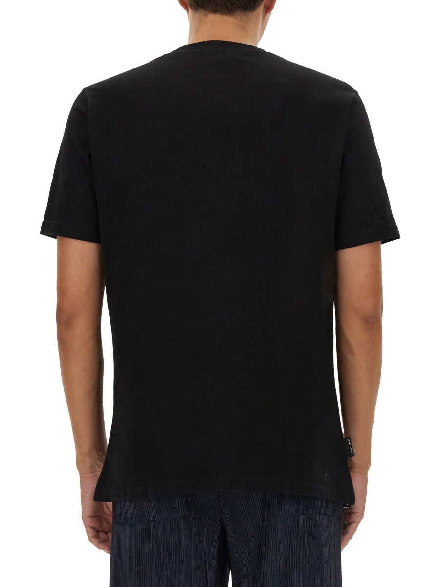 Family First T-shirt With Logo In Black