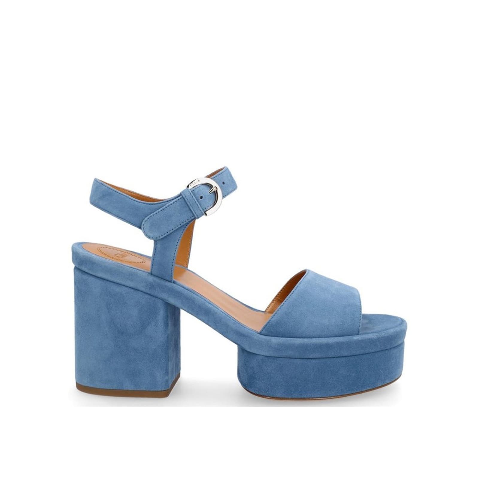 Chloé Platform Sandals In Blue