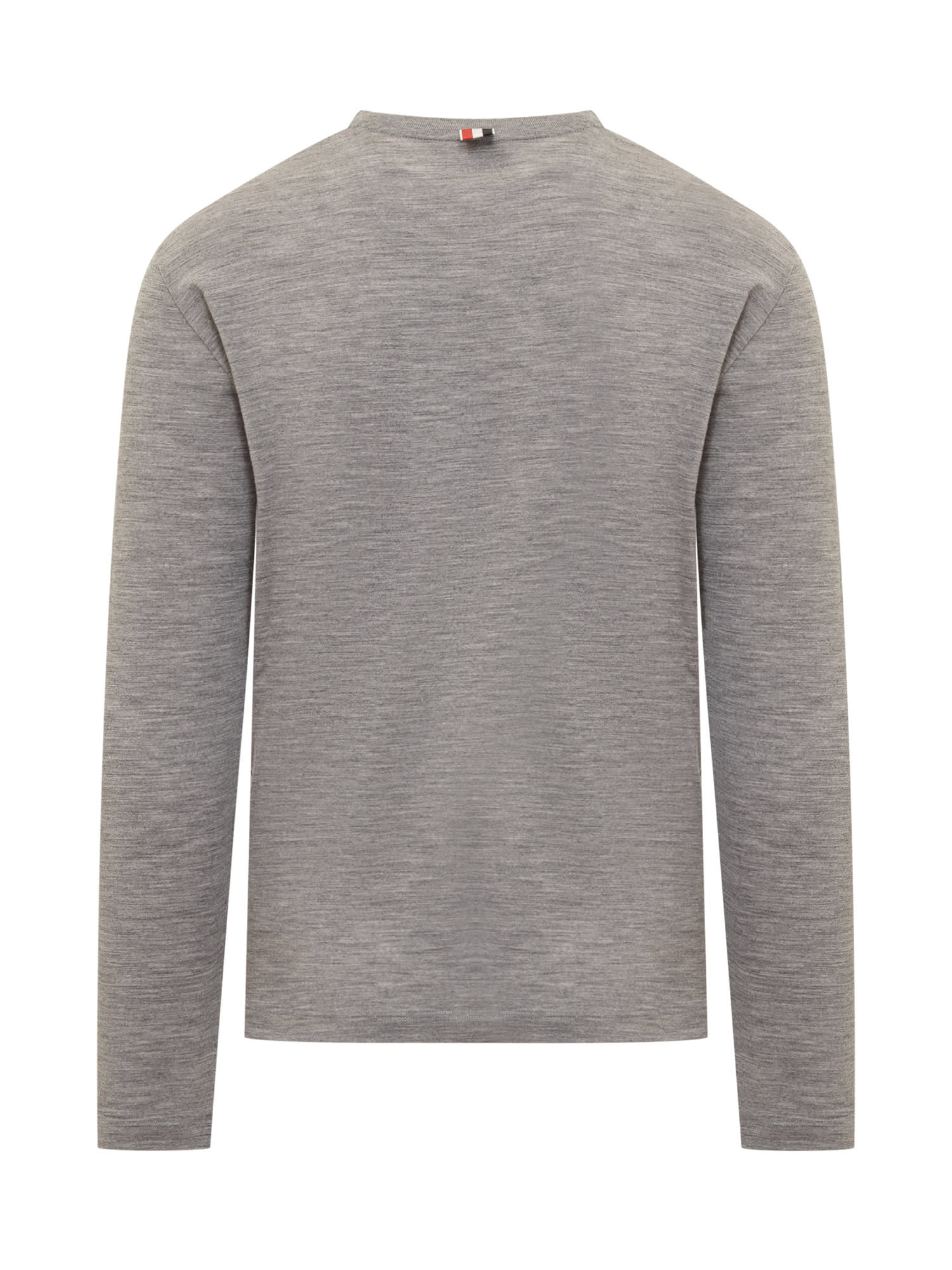 Shop Thom Browne Crew Neck Sweater In Lt Grey