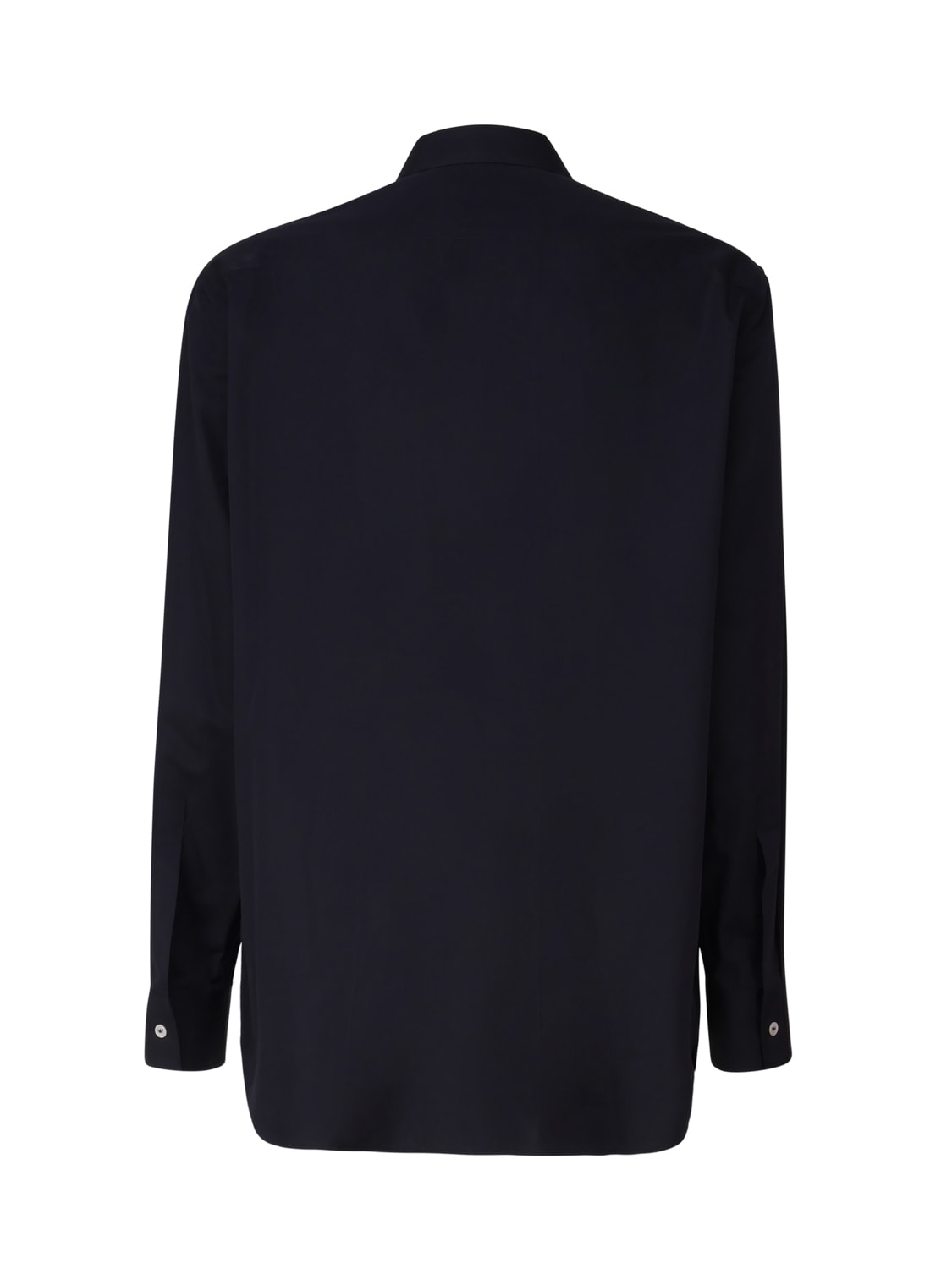 Shop Jil Sander Long-sleeved Straight-cut Cotton Shirt In Blue