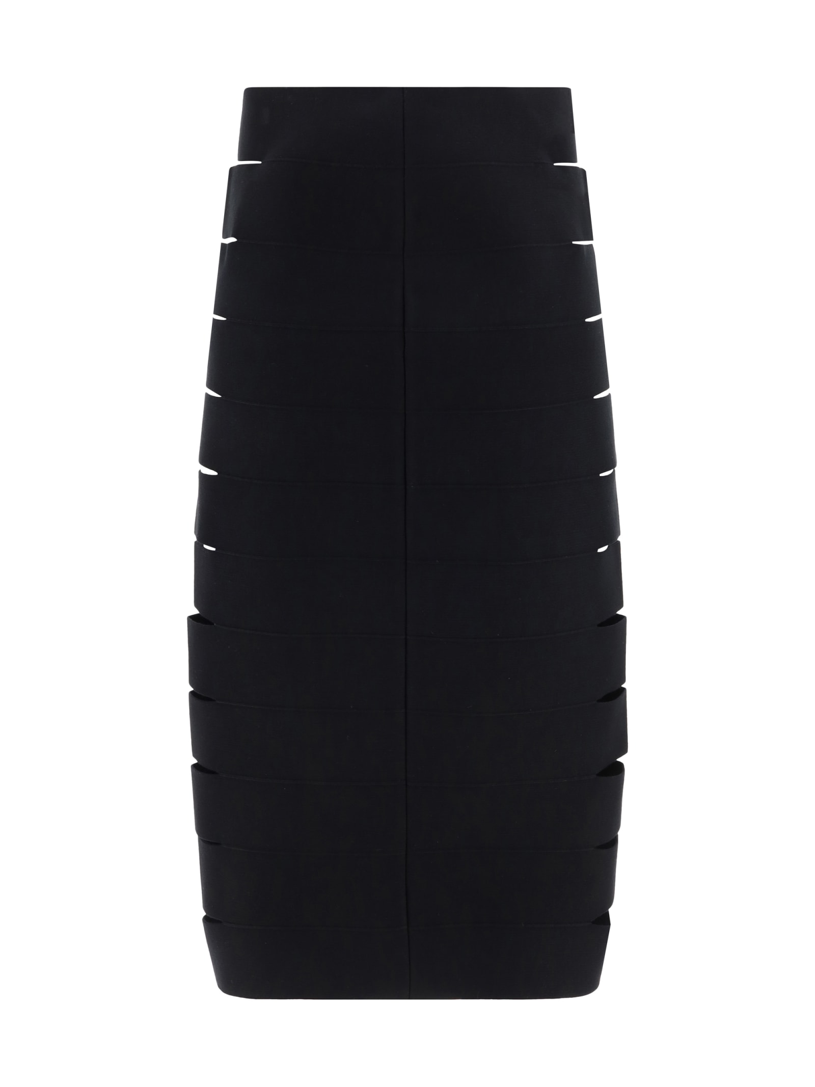 Shop Alaïa Skirt In Noir Alaia