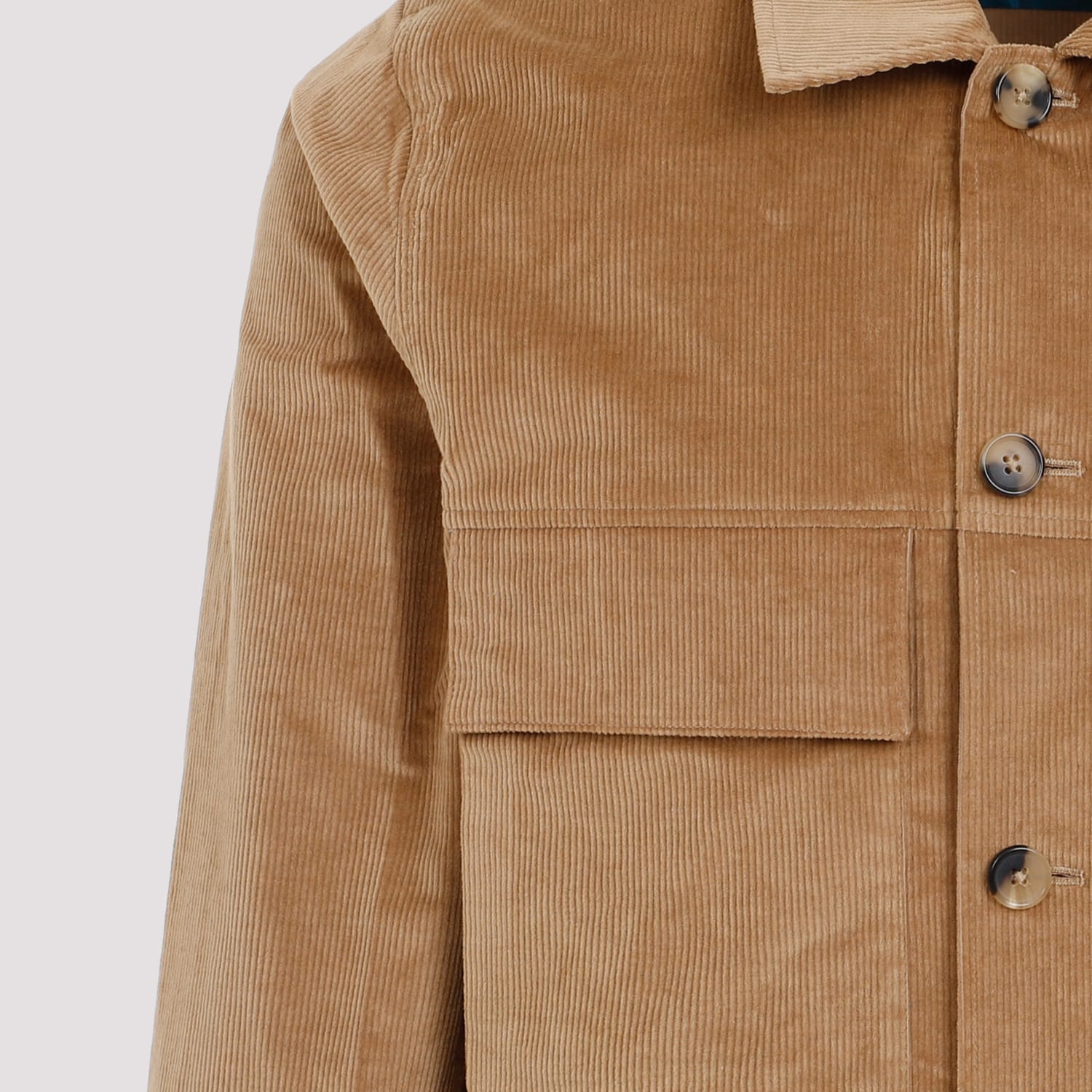 Shop Paul Smith Shirt Jacket In Medium Beige