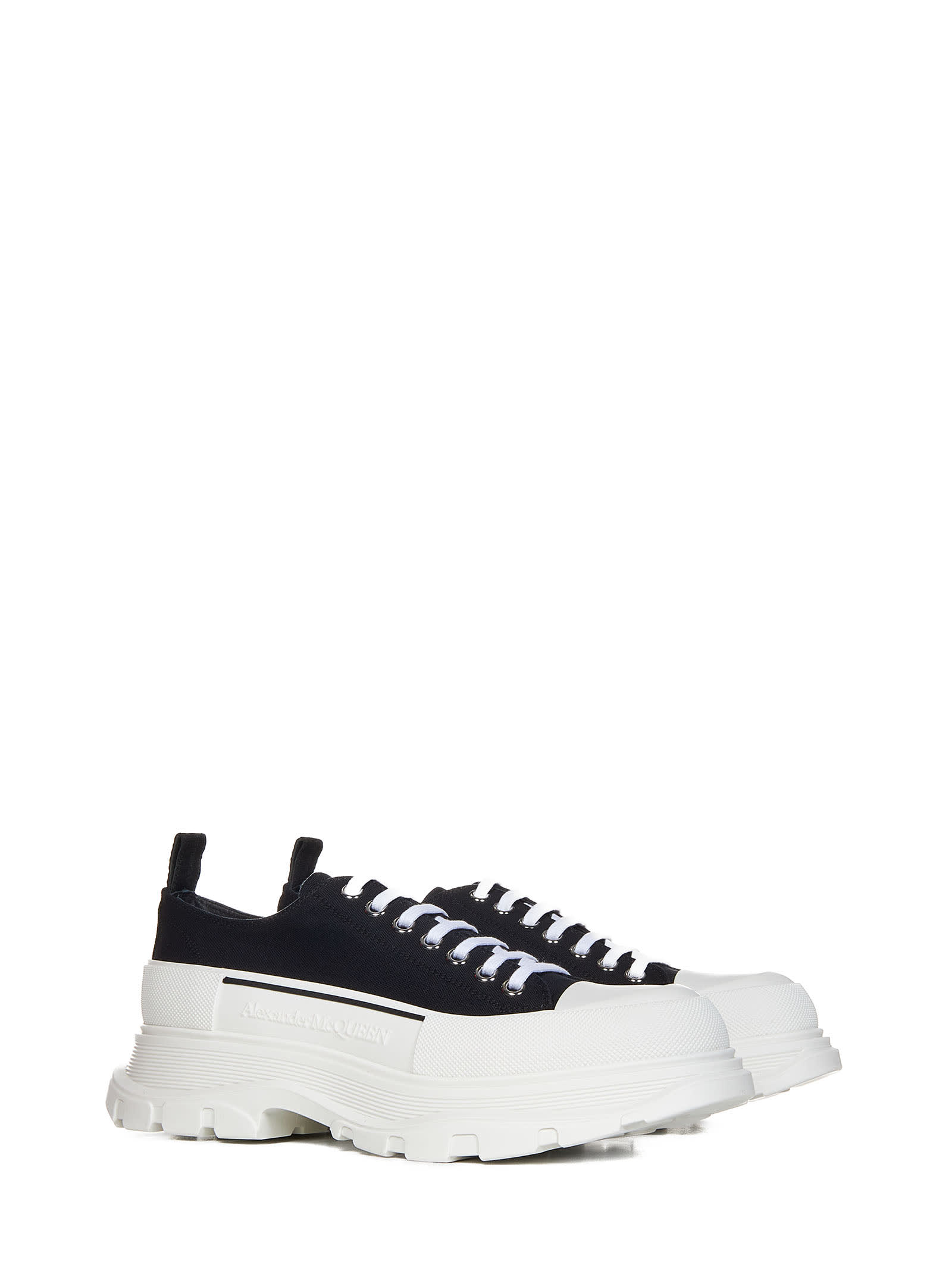 Shop Alexander Mcqueen Tread Slick Sneakers In Black