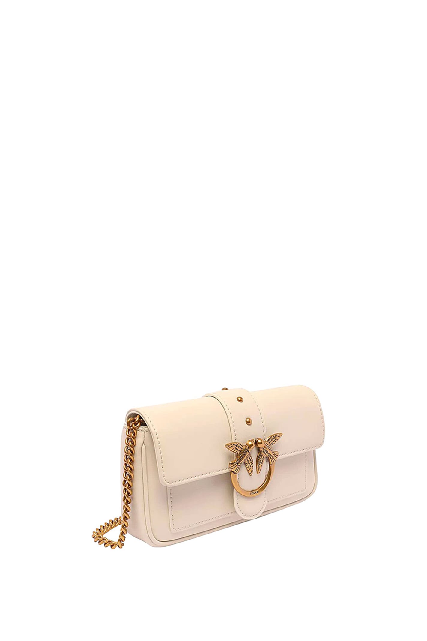 Pinko Love One Pocket Crossbody Bag In Beige Grigio