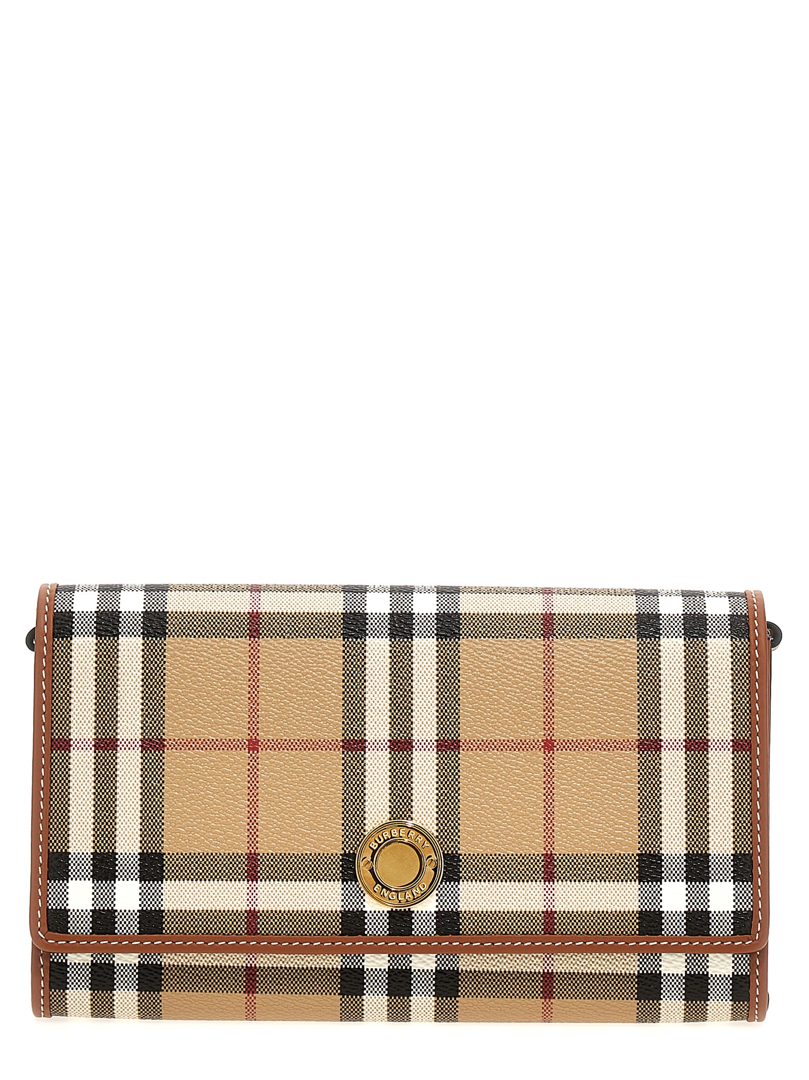 Shop Burberry Hannah Wallet In Beige