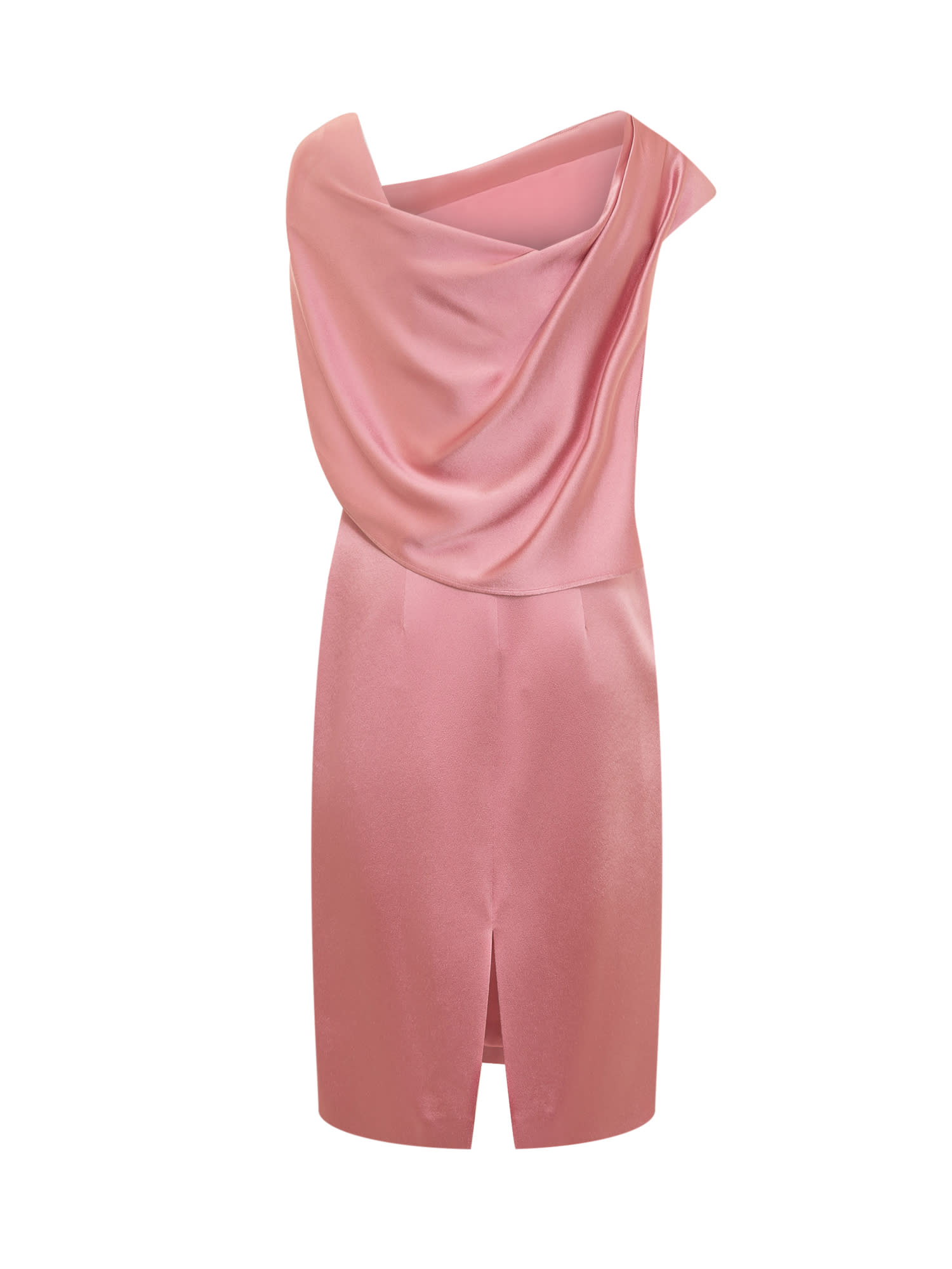 Shop Givenchy Asymmetrical Dress In Flamingo
