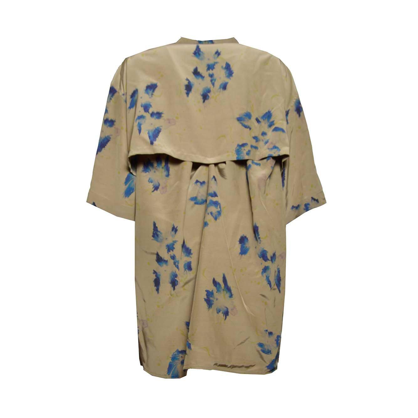 Shop Lemaire Floral Printed Short-sleeved Shirt In Khaki
